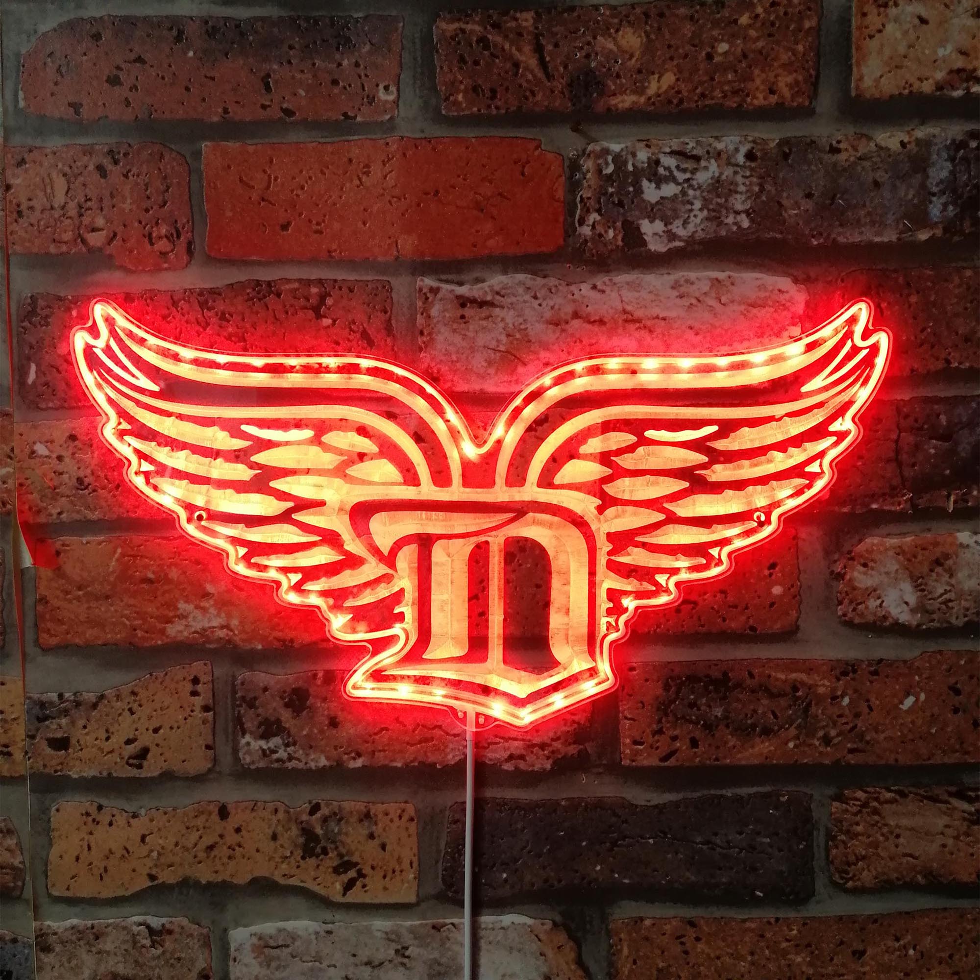 Detroit Red Wings Dynamic RGB Edge Lit LED Sign