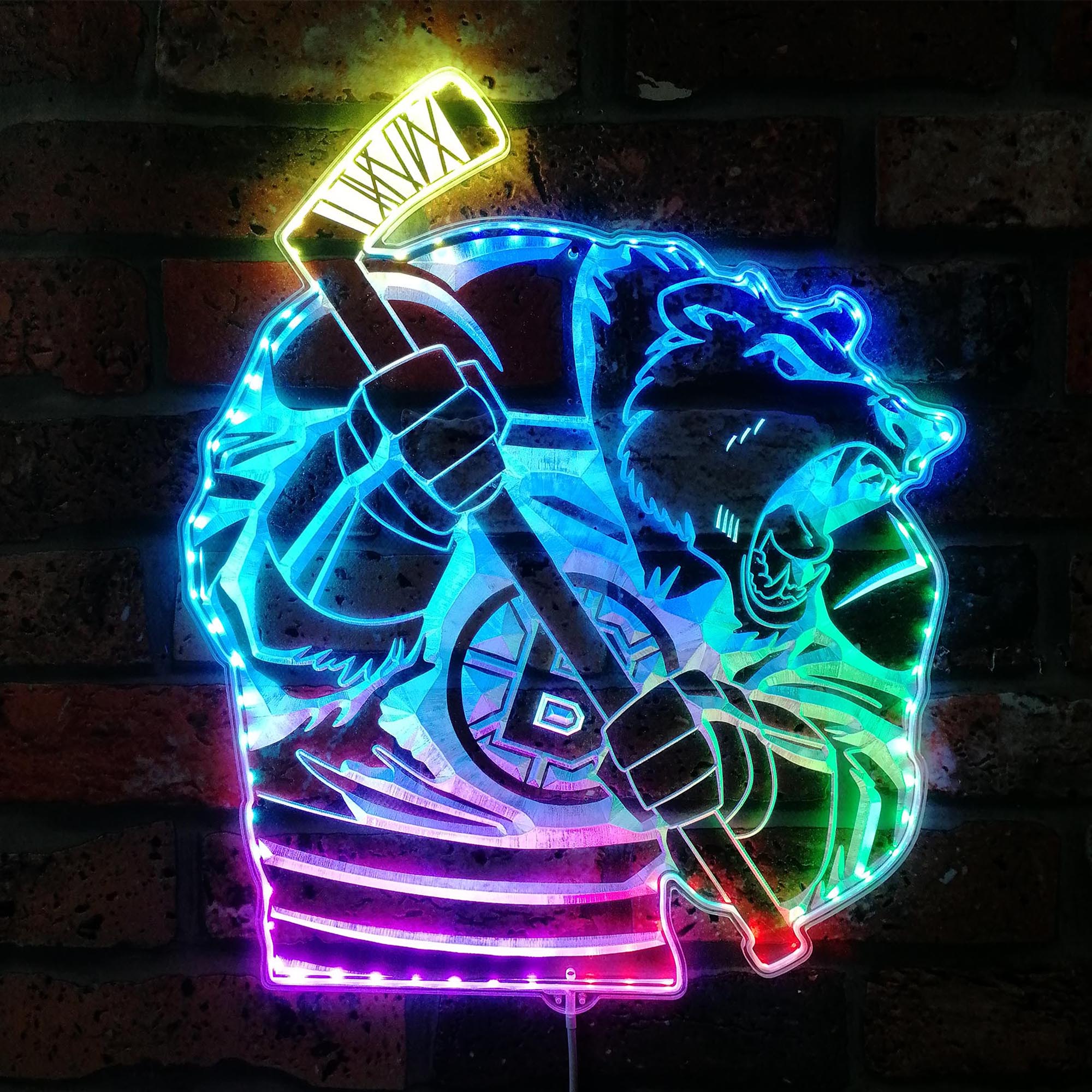 Boston Bruins Bardown Dynamic RGB Edge Lit LED Sign