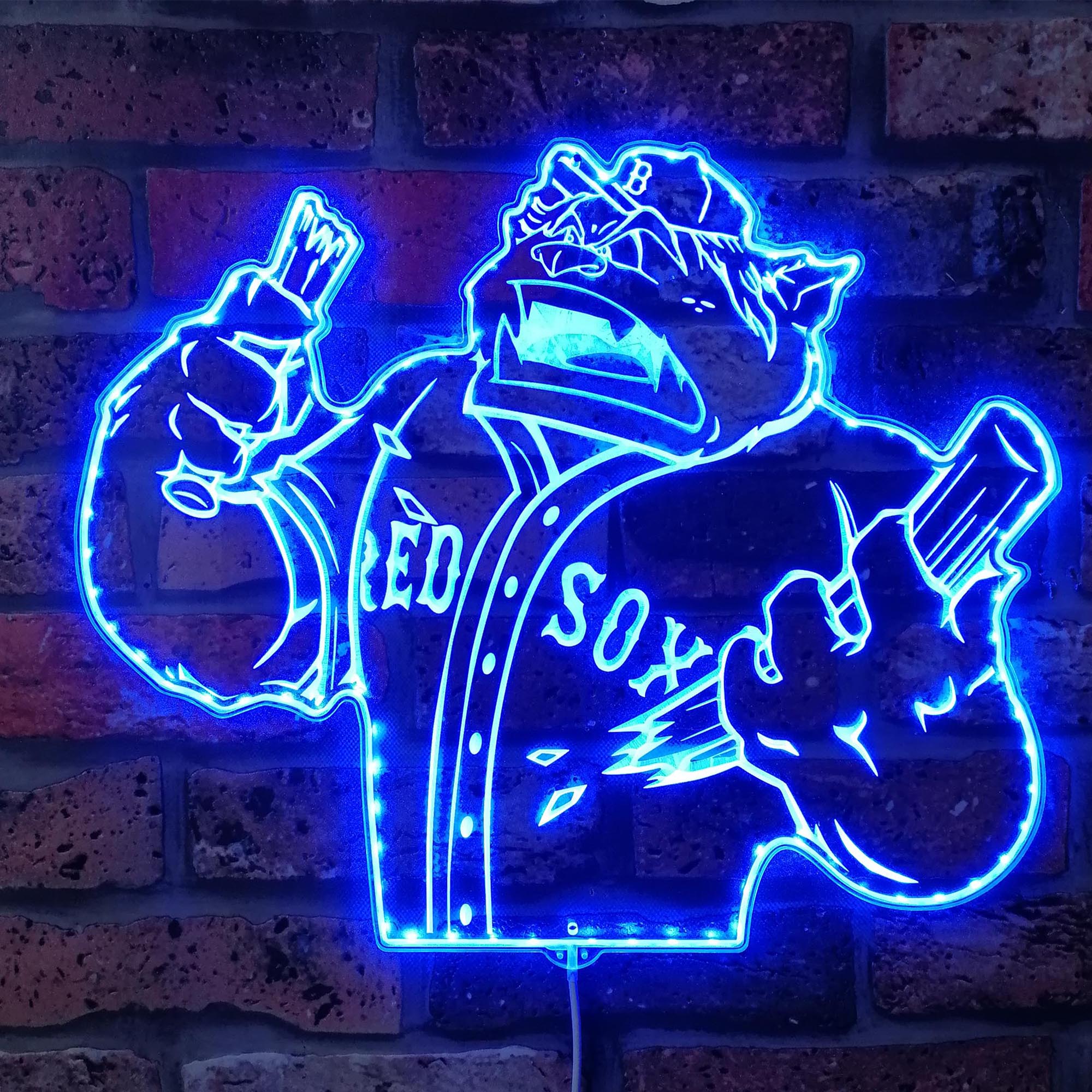 Boston Red Sox Mascot Dynamic RGB Edge Lit LED Sign