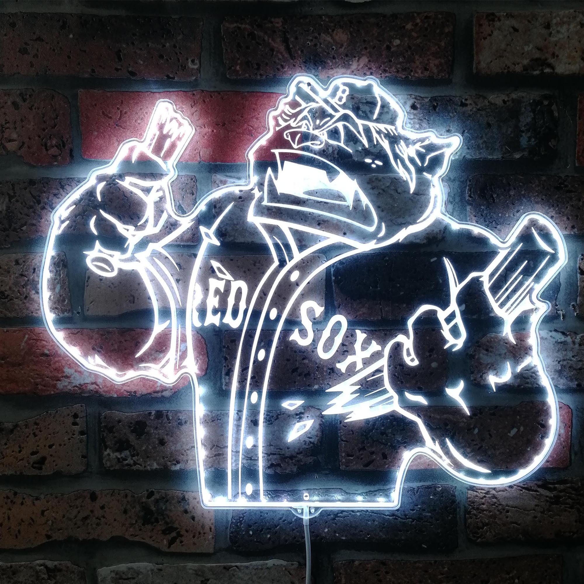 Boston Red Sox Mascot Dynamic RGB Edge Lit LED Sign