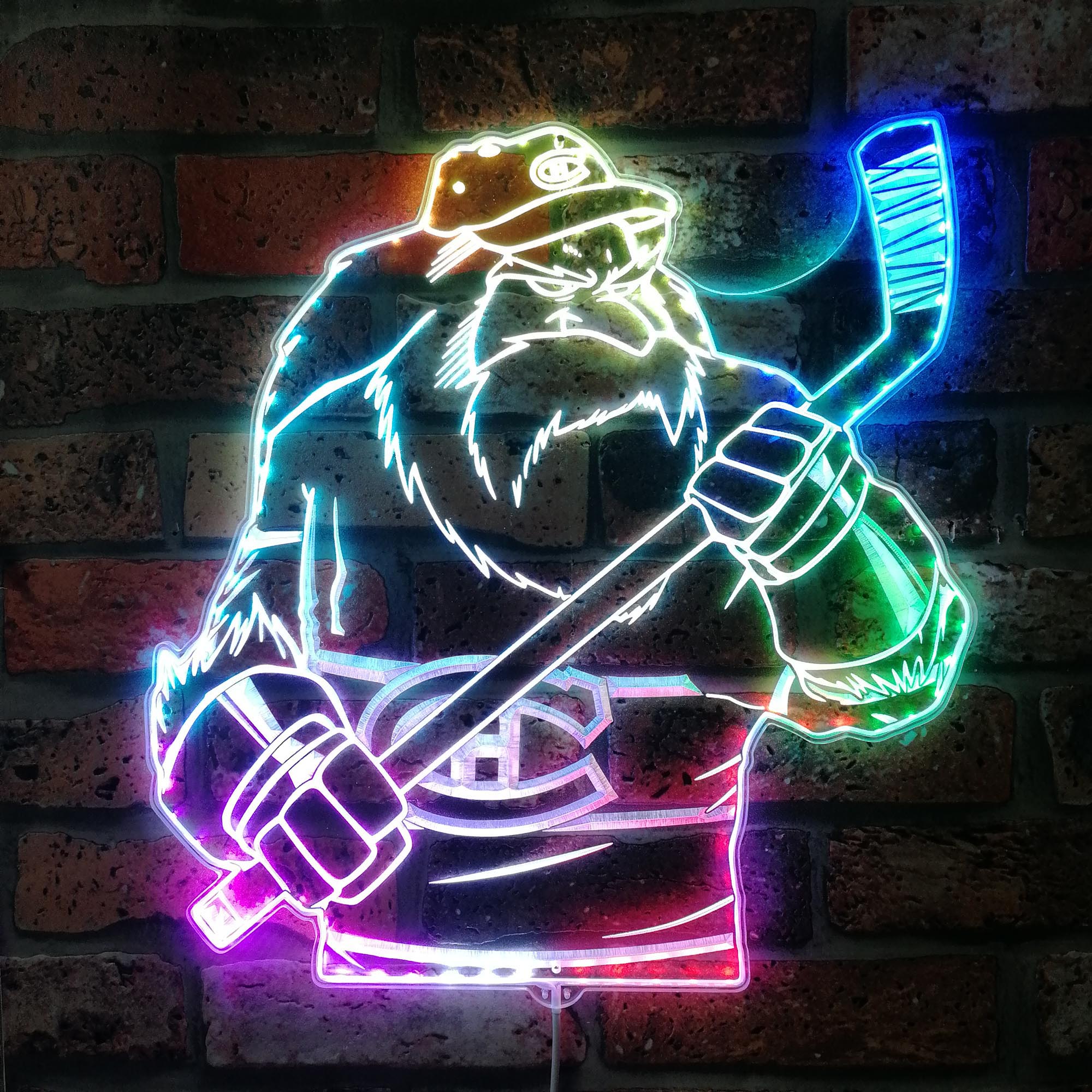 Montreal Canadiens Bardown Dynamic RGB Edge Lit LED Sign