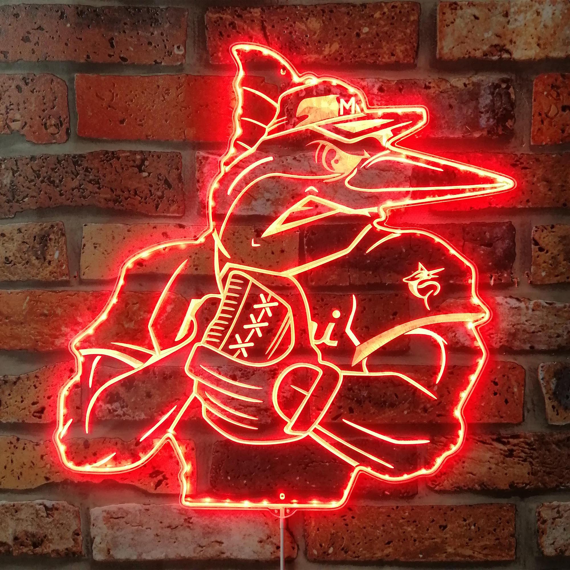 Miami Marlins  Mascot Dynamic RGB Edge Lit LED Sign