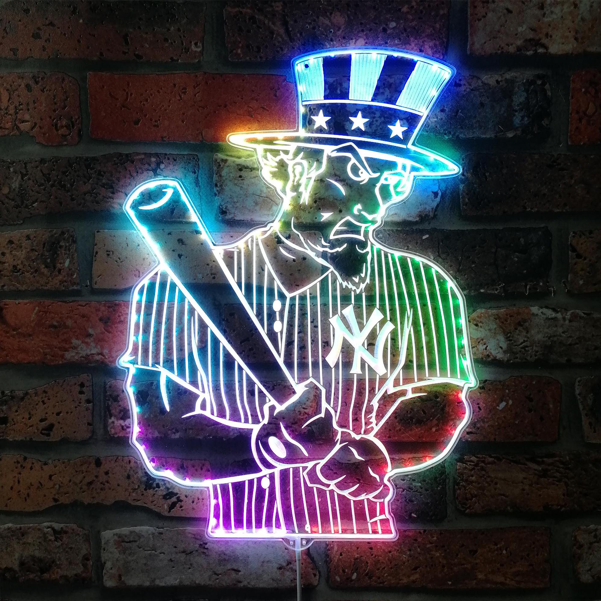 New York Yankees BarDown Dynamic RGB Edge Lit LED Sign