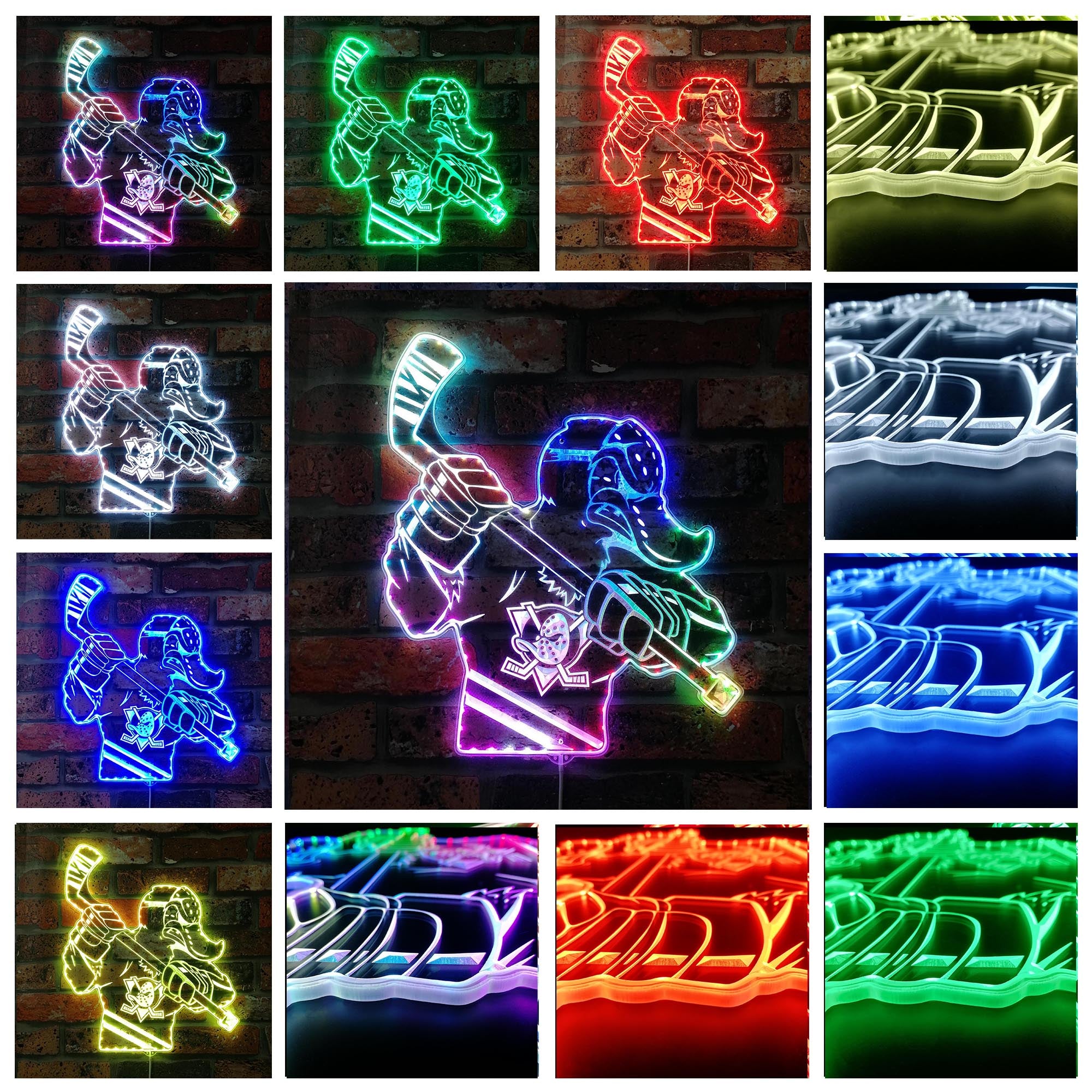 Mighty Ducks NFL Dynamic RGB Edge Lit LED Sign