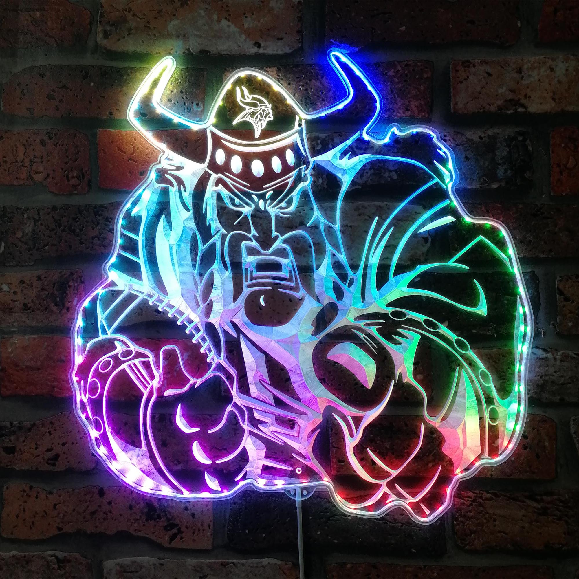 Minnesota Vikings NFL Dynamic RGB Edge Lit LED Sign