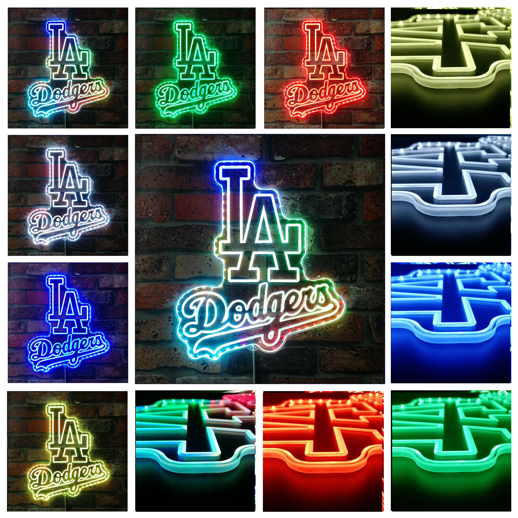 LA Dodgers Dynamic RGB Edge Lit LED Sign