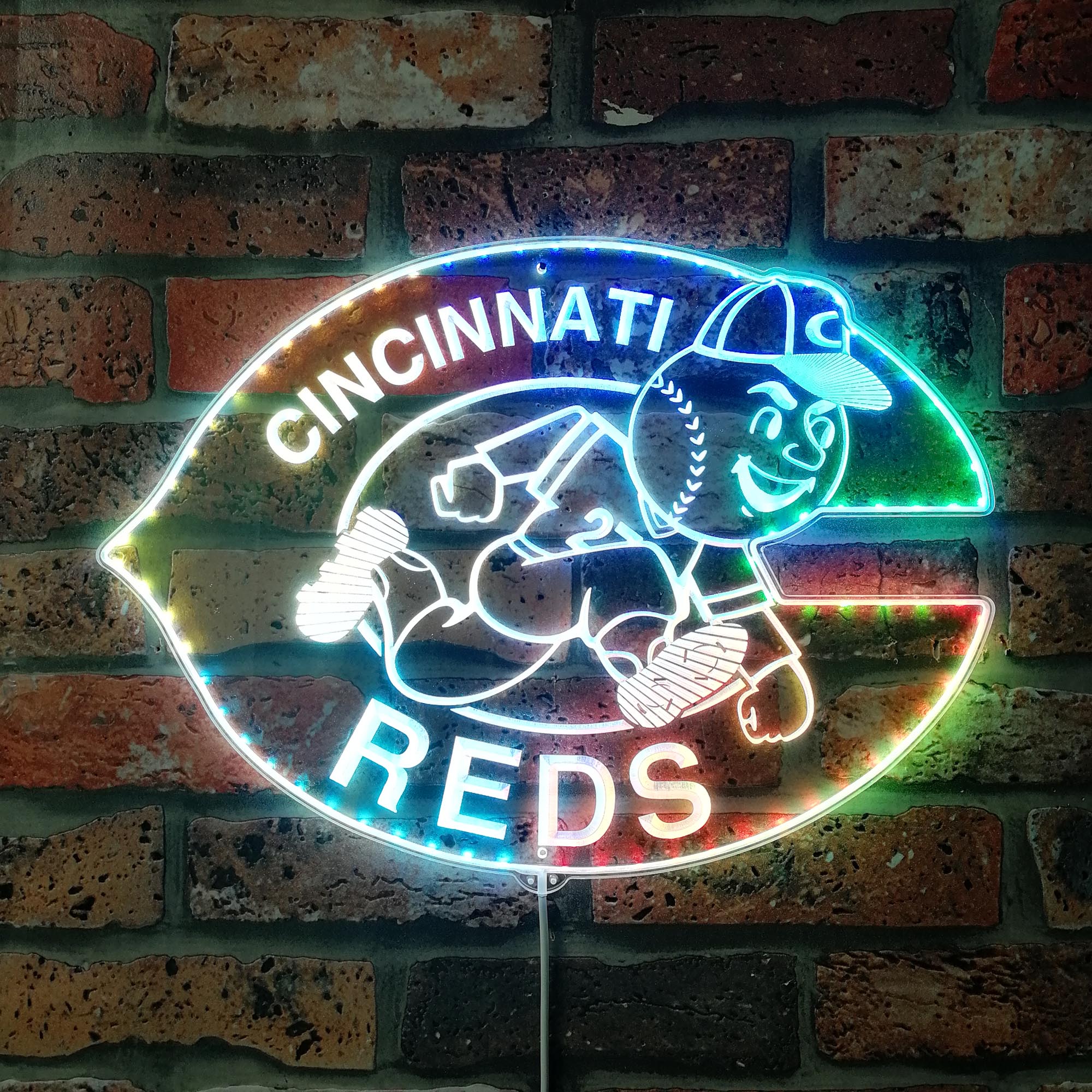 Cincinnati Reds Dynamic RGB Edge Lit LED Sign