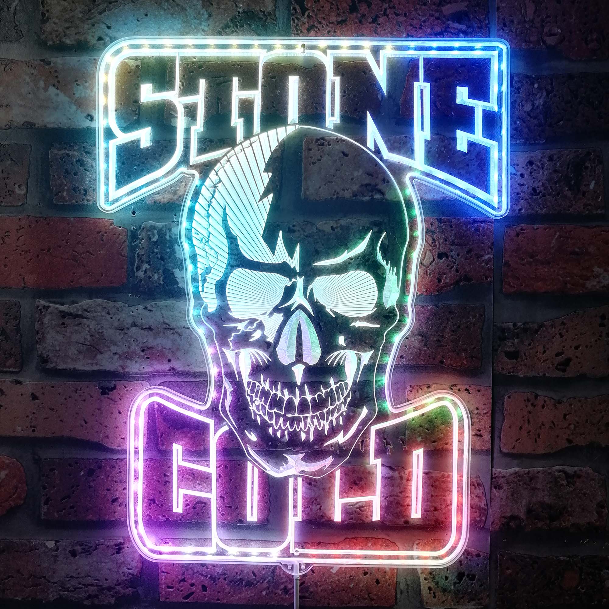 WWE Stone Cold Dynamic RGB Edge Lit LED Sign