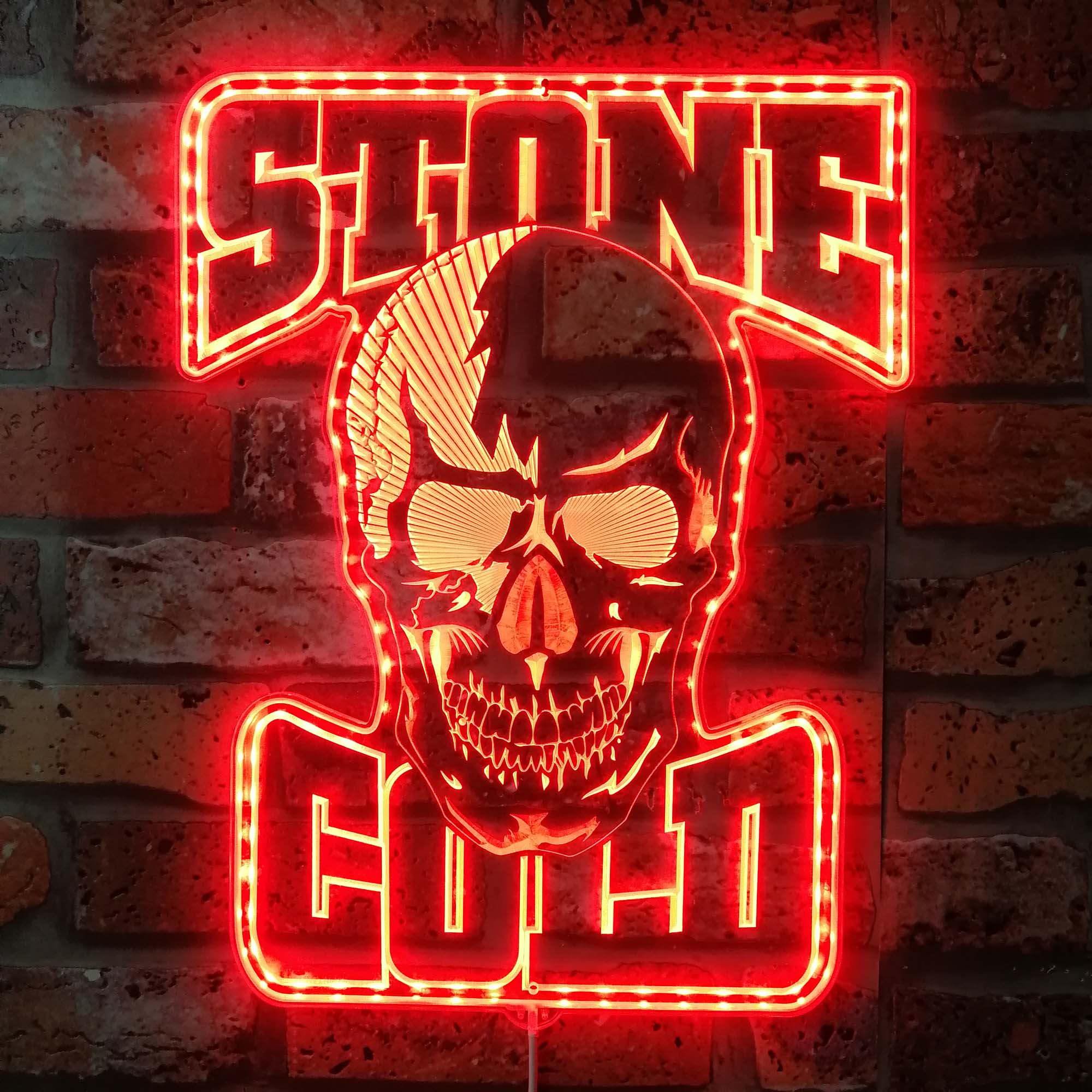 WWE Stone Cold Dynamic RGB Edge Lit LED Sign