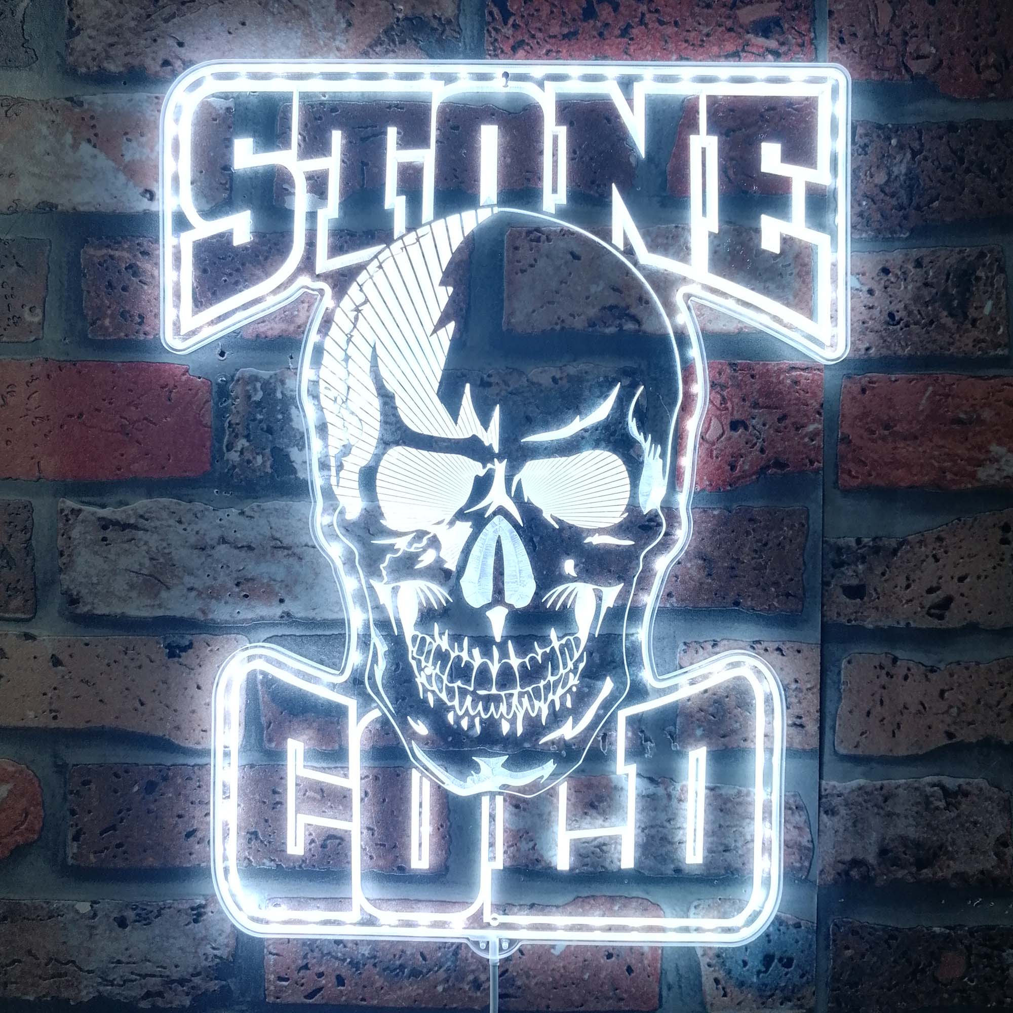 WWE Stone Cold Dynamic RGB Edge Lit LED Sign