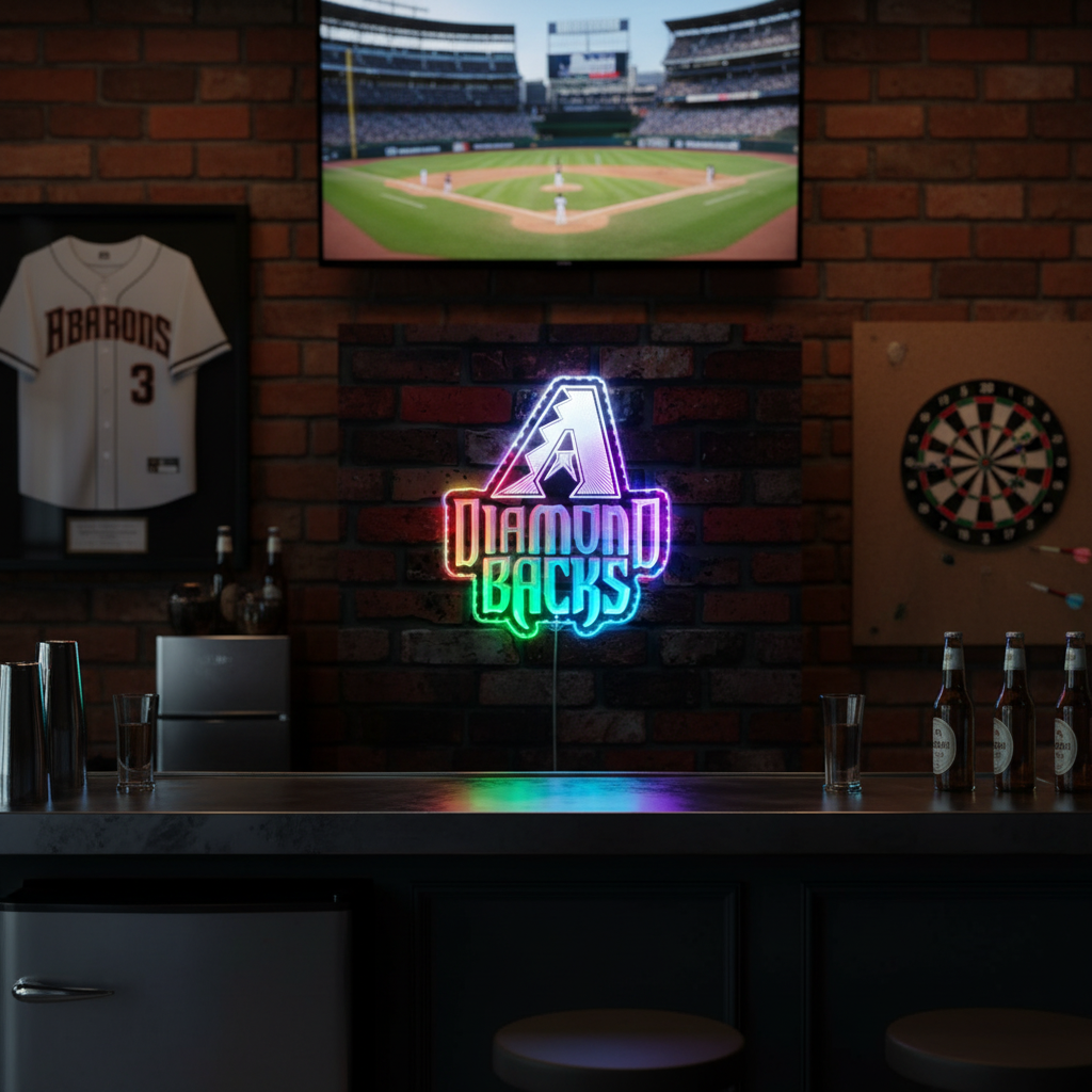 Arizona Diamondbacks Neon LED Sign with Dynamic RGB Colors