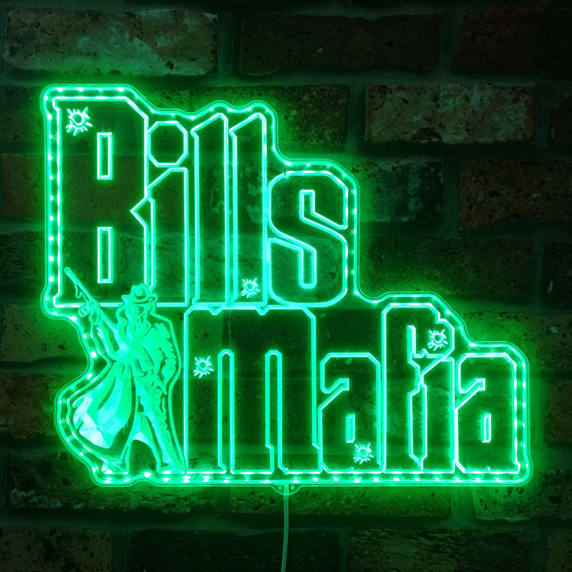 Buffalo Bills Mifia Dynamic RGB Edge Lit LED Sign