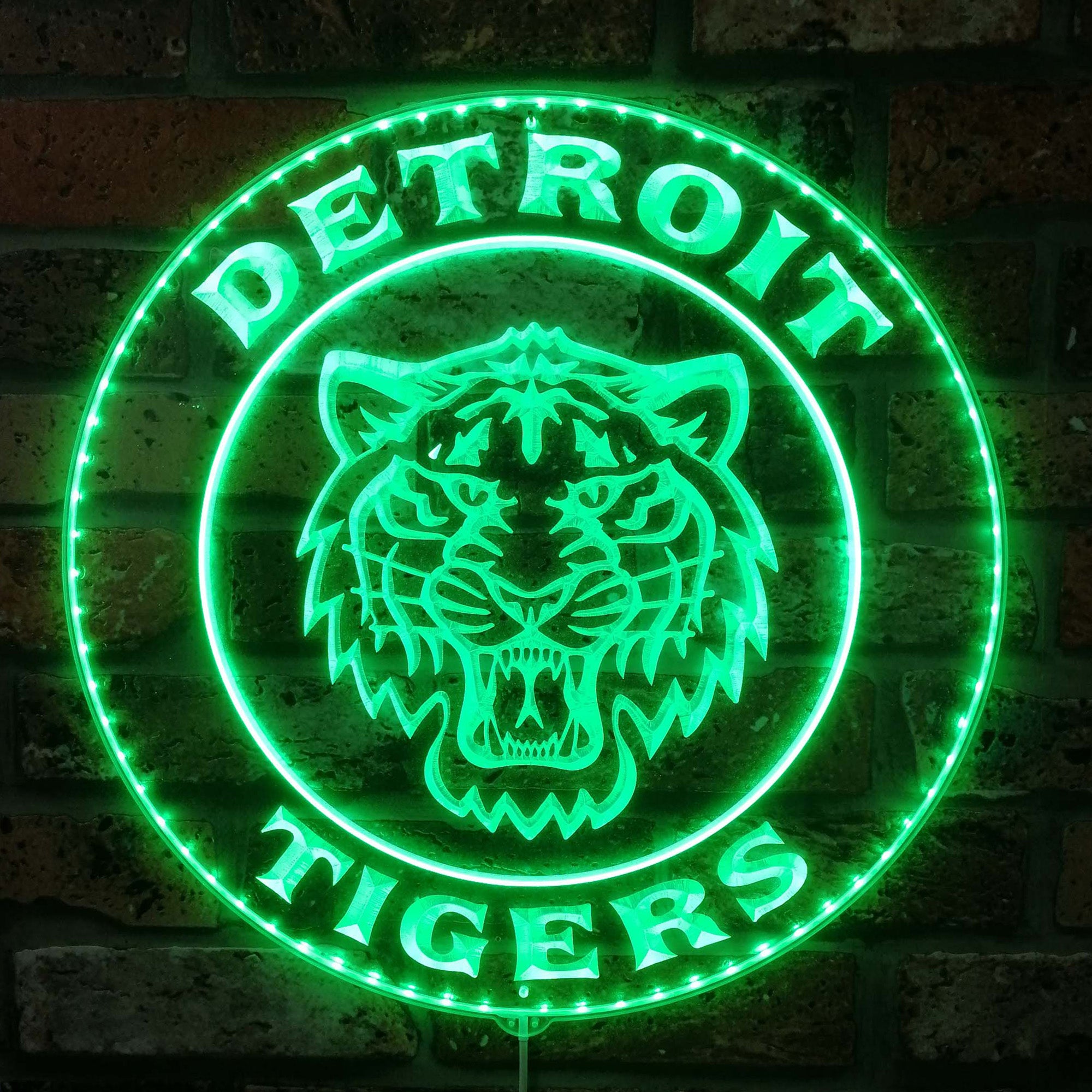 Detroit Tigers Baseball Dynamic RGB Edge Lit LED Sign