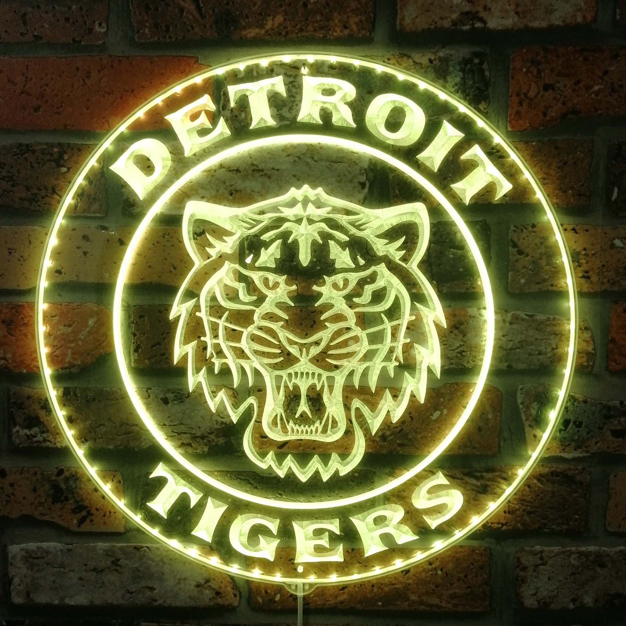 Detroit Tigers Baseball Dynamic RGB Edge Lit LED Sign