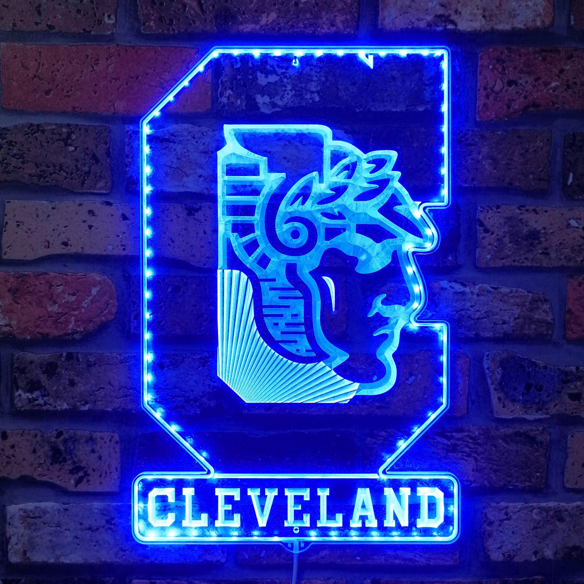 Cleveland Guardians C Monogram Dynamic RGB Edge Lit LED Sign