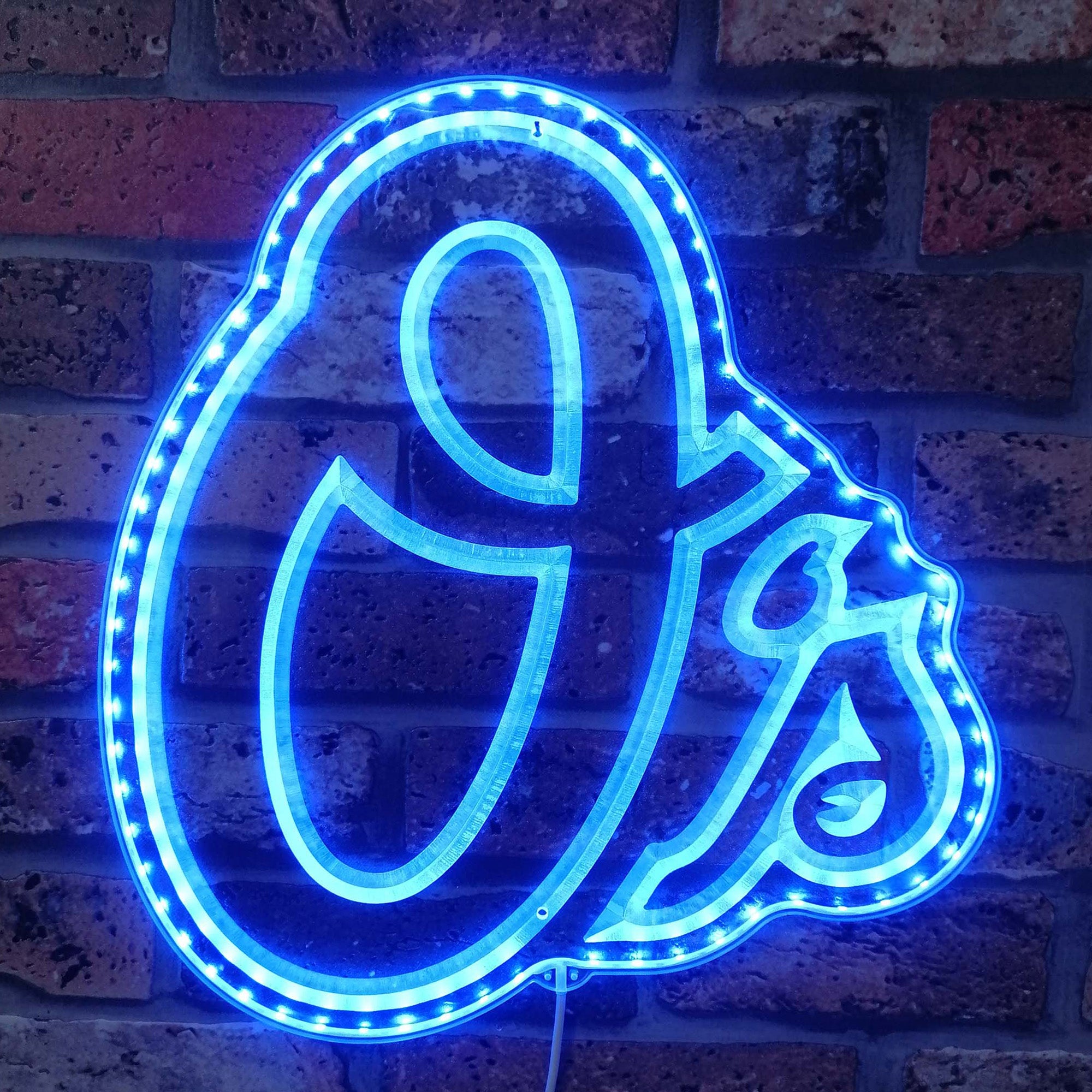 Baltimore Orioles Signature O Letter Dynamic RGB Edge Lit LED Sign