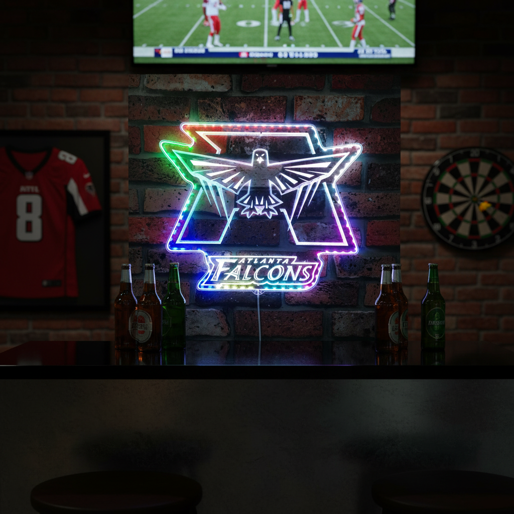 Atlanta Falcons Neon LED Sign with Dynamic RGB Colors