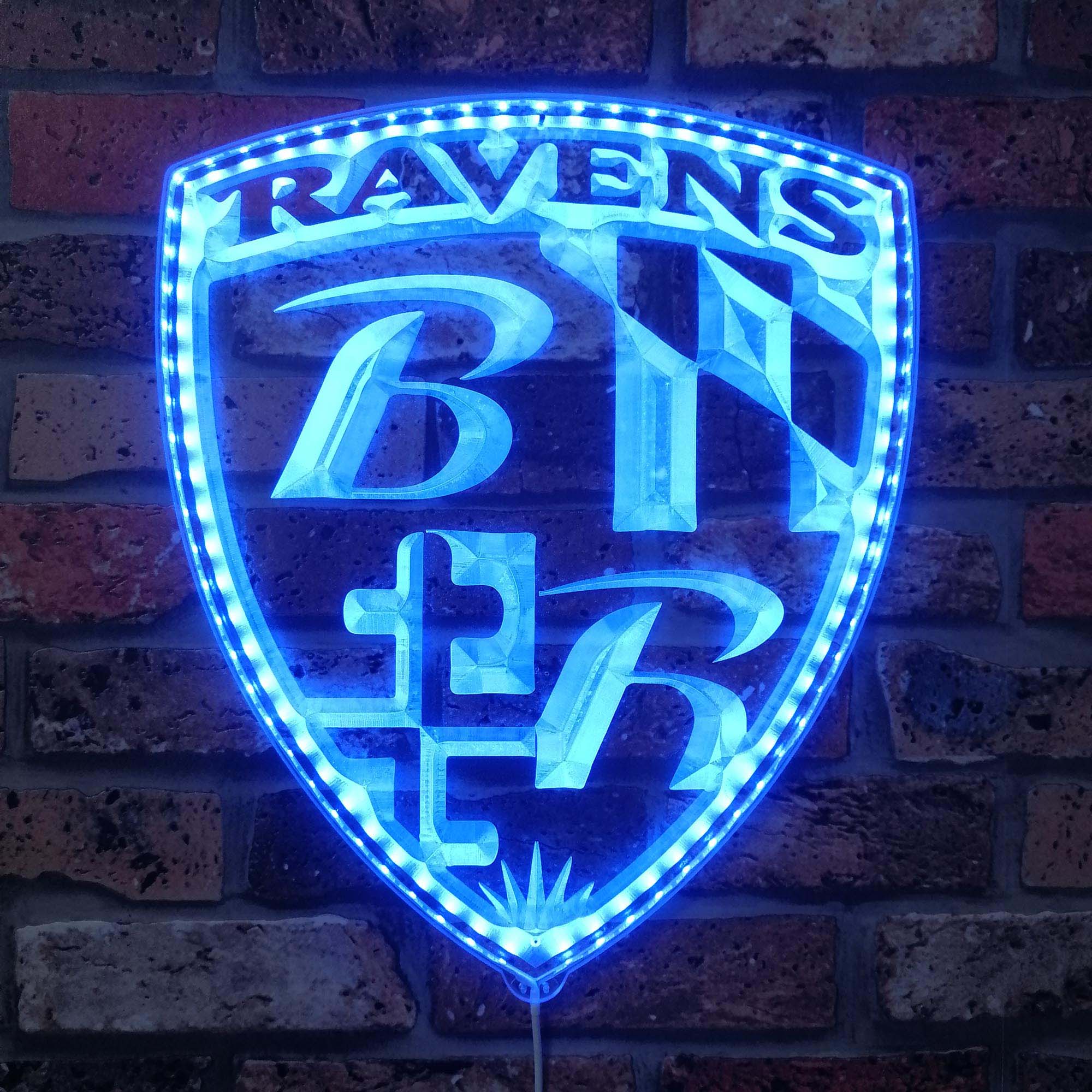 Baltimore Ravens Bar Dynamic RGB Edge Lit LED Sign