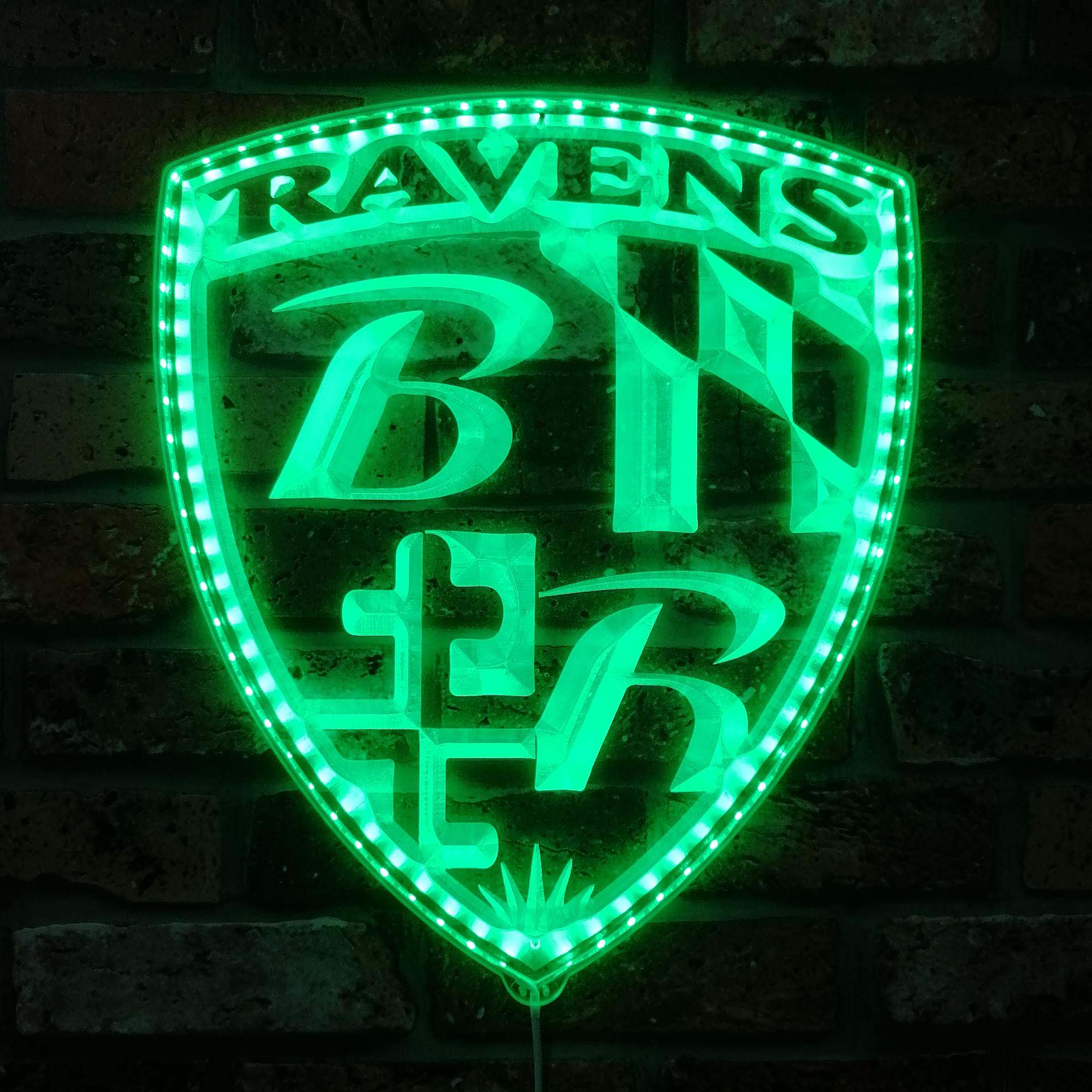 Baltimore Ravens Bar Dynamic RGB Edge Lit LED Sign