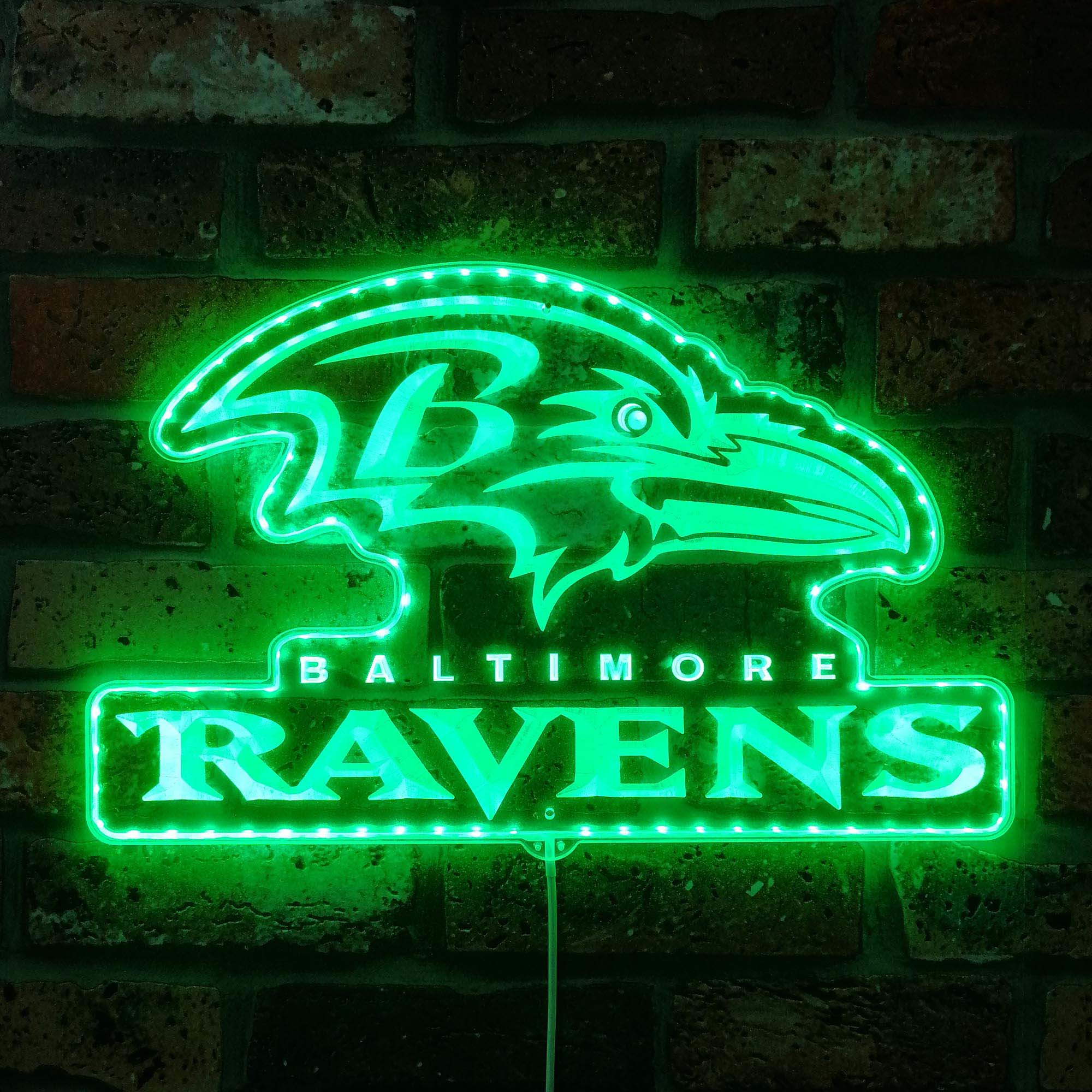 Baltimore Ravens Bar Dynamic RGB Edge Lit LED Sign