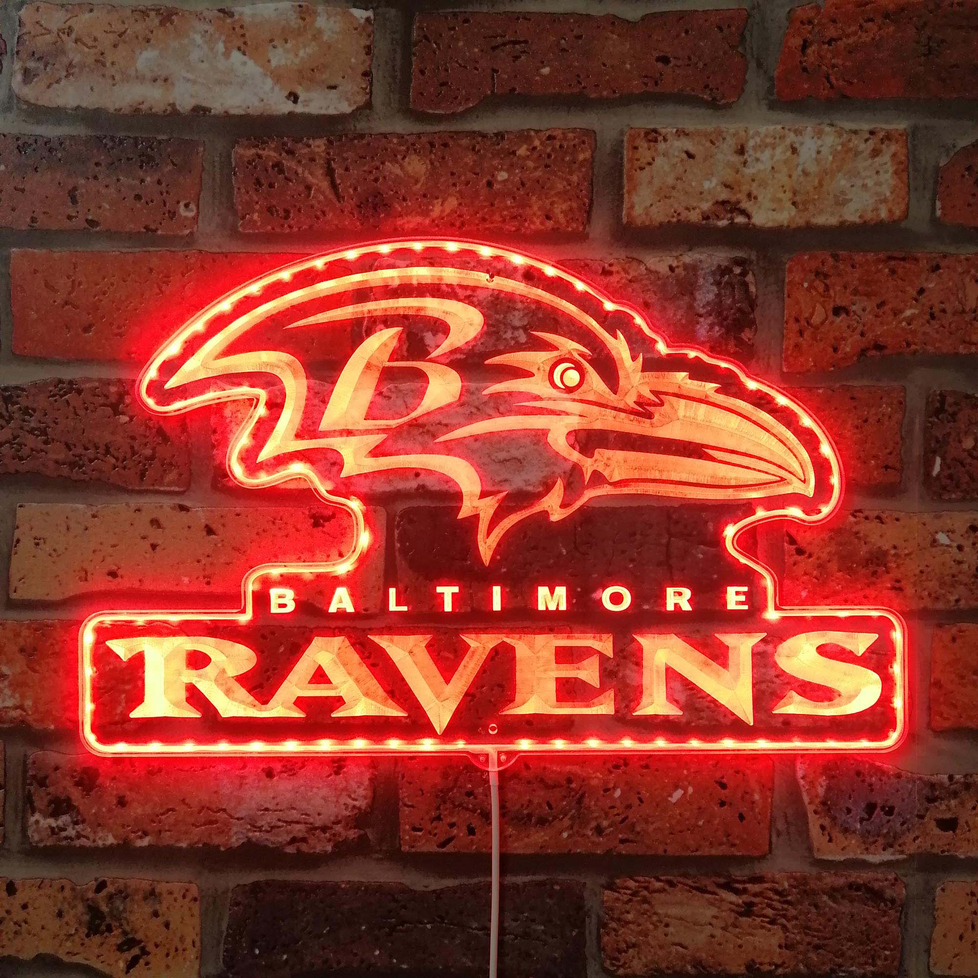 Baltimore Ravens Bar Dynamic RGB Edge Lit LED Sign