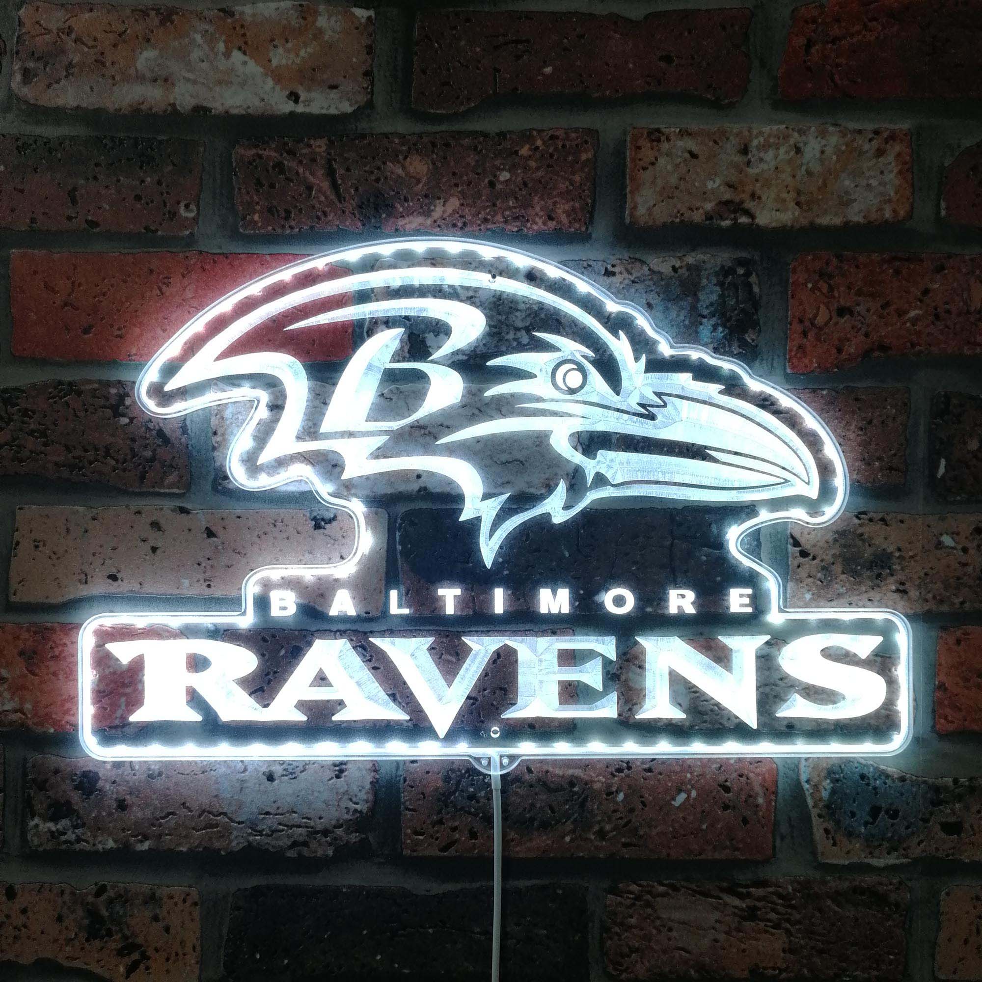 Baltimore Ravens Bar Dynamic RGB Edge Lit LED Sign