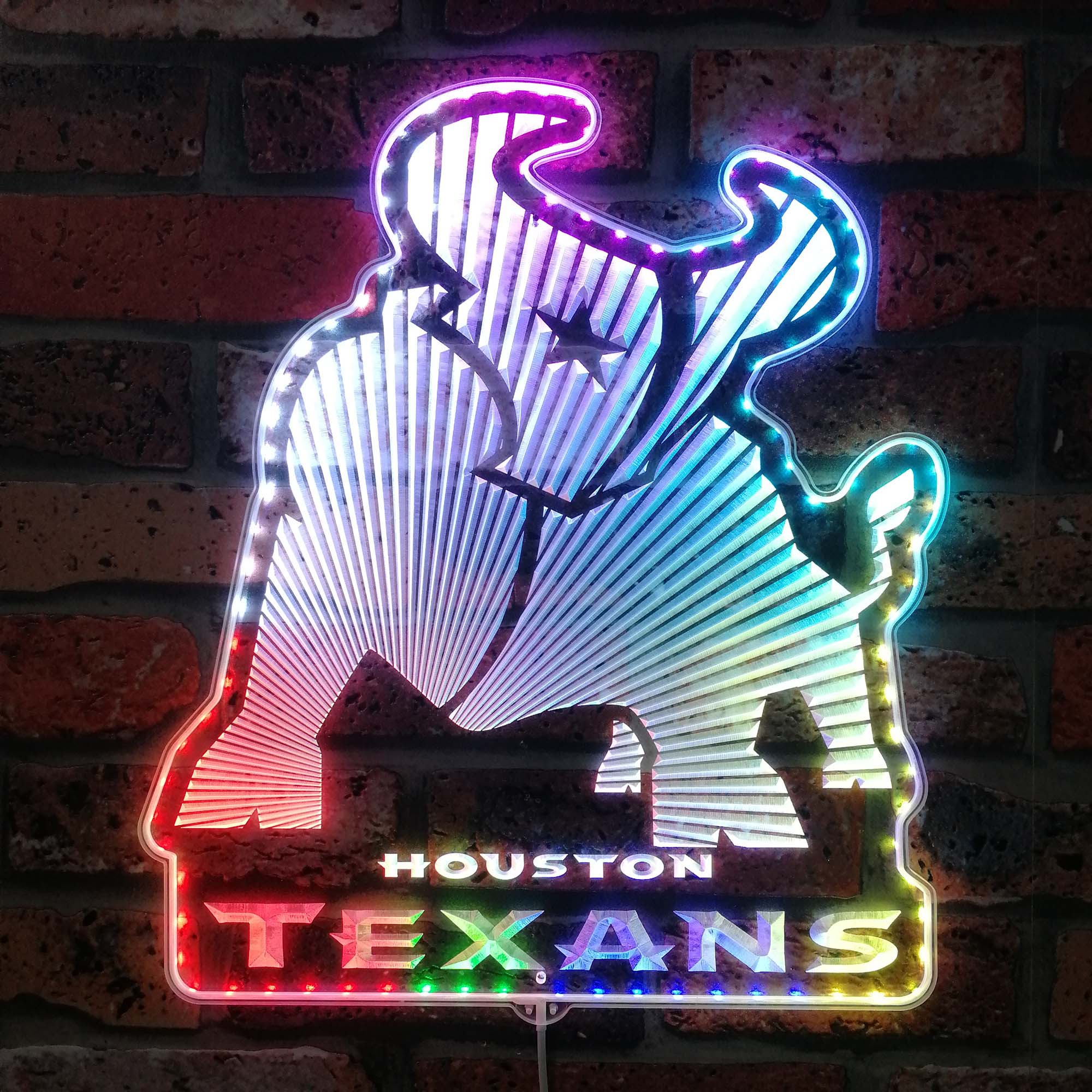 Houston Texans Dynamic RGB Edge Lit LED Sign