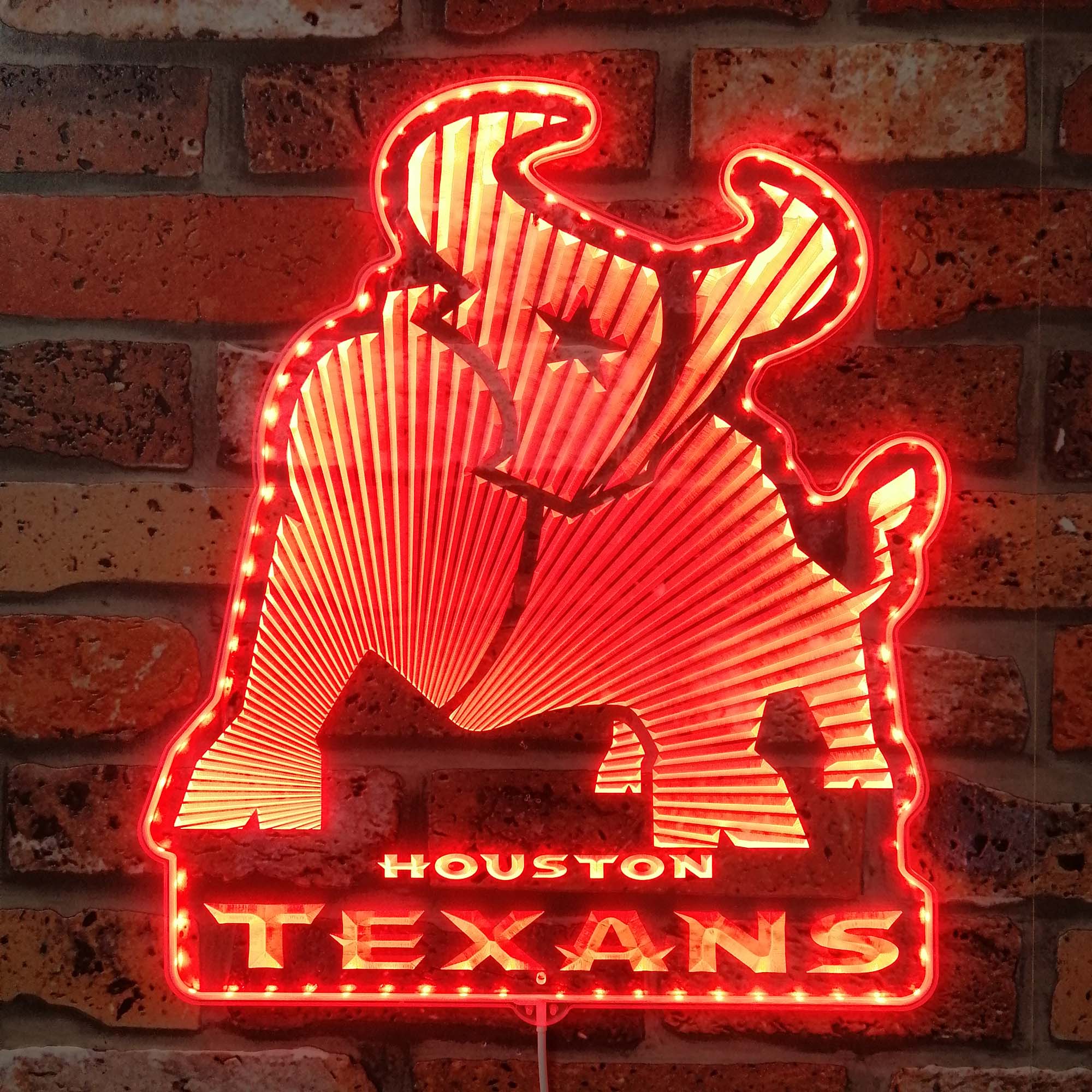 Houston Texans Dynamic RGB Edge Lit LED Sign