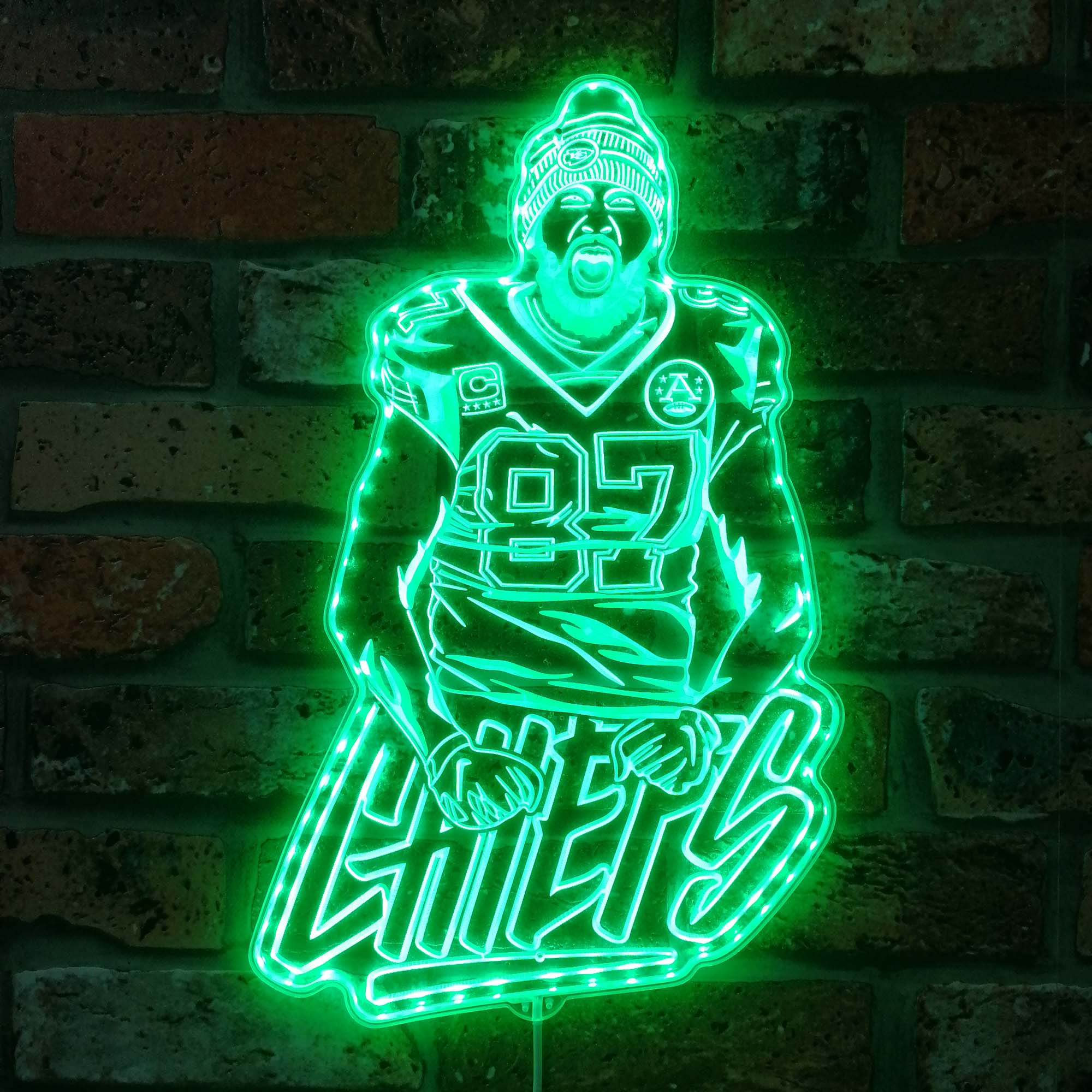 Travis Kelce Kansas City Chiefs Dynamic RGB Edge Lit LED Sign