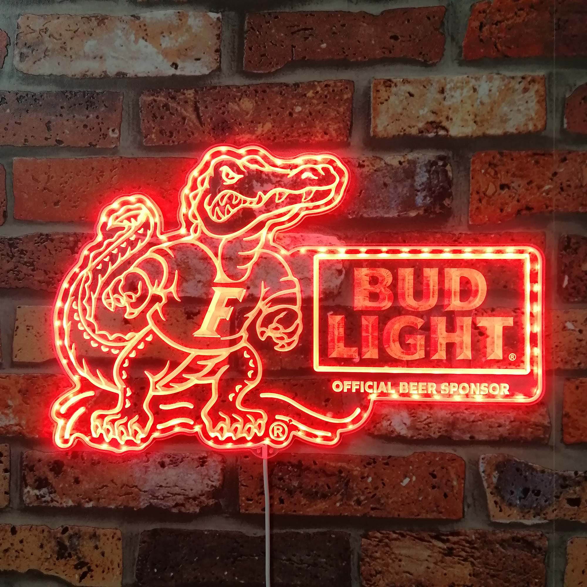 Bud Light & Florida Gators Dynamic RGB Edge Lit LED Sign