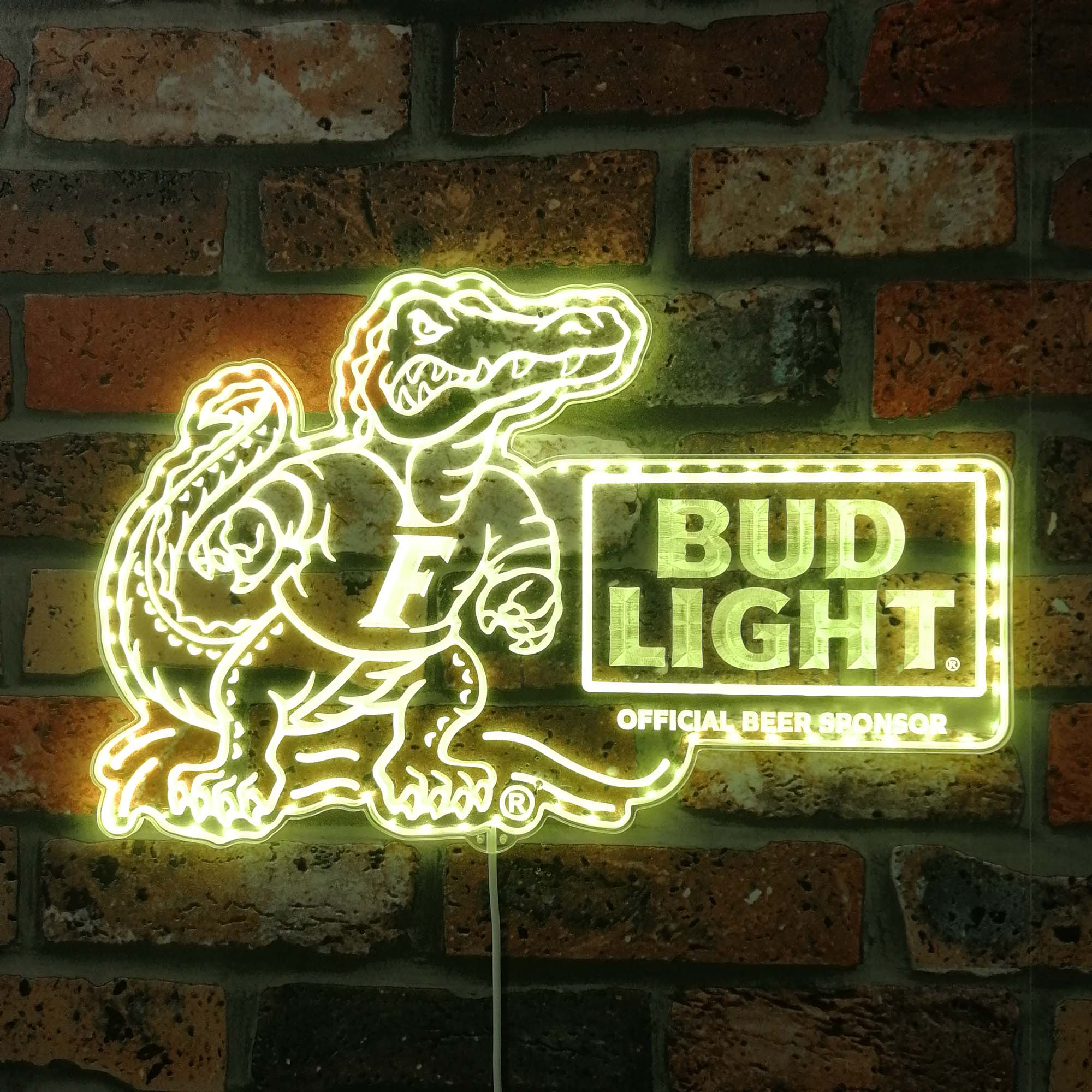 Bud Light & Florida Gators Dynamic RGB Edge Lit LED Sign