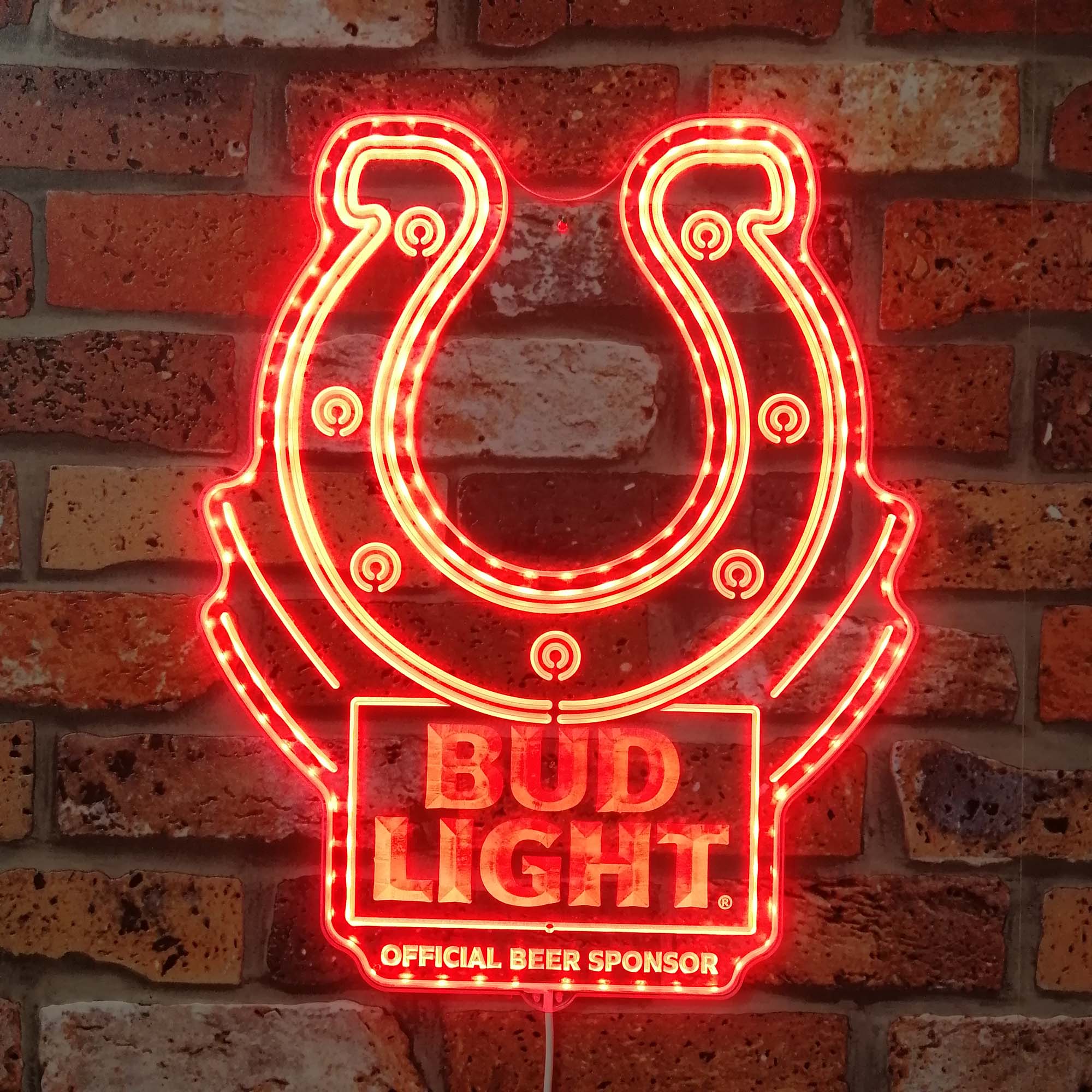 Bud Light & Indianapolis Colts Dynamic RGB Edge Lit LED Sign