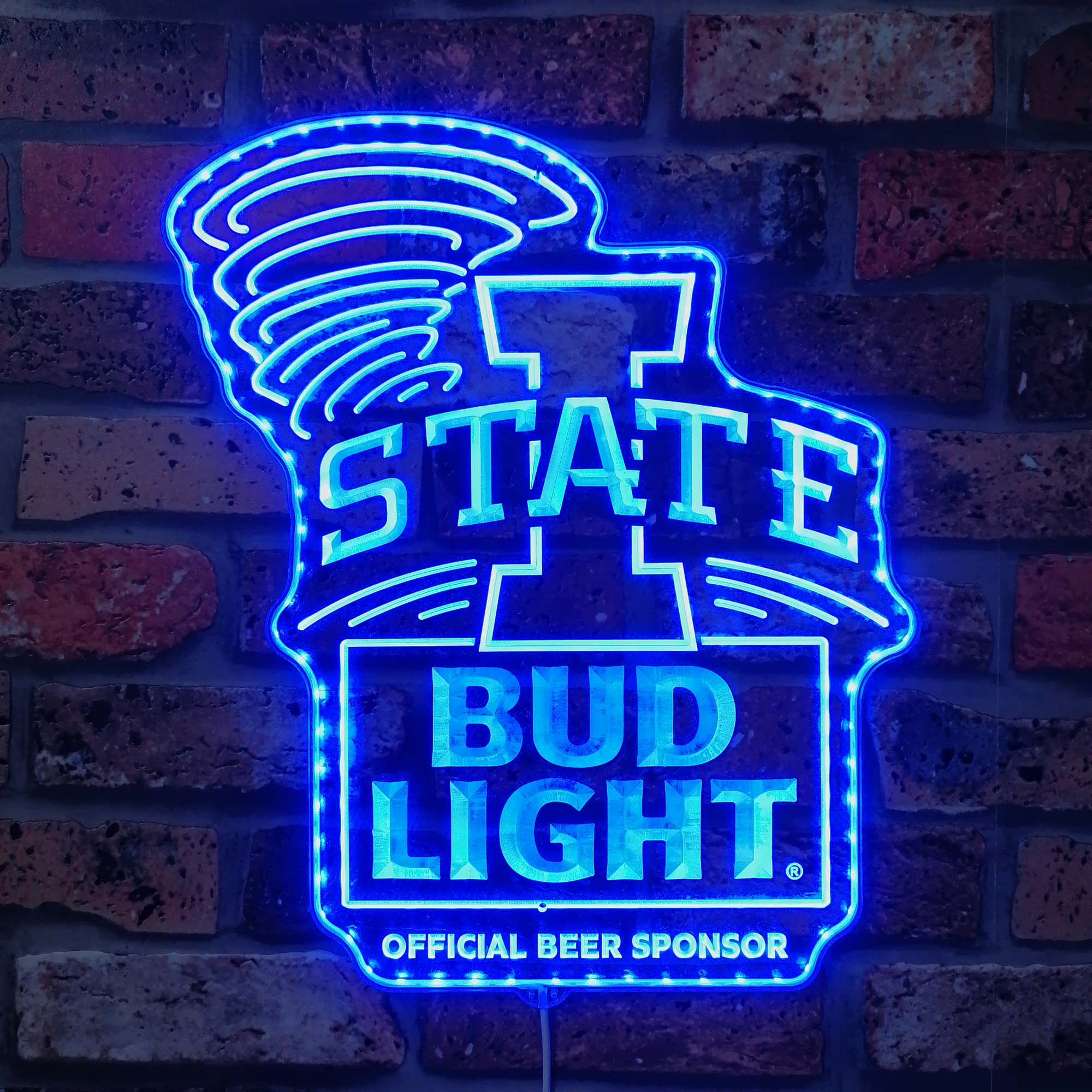 Bud Light & Iowa State Cyclones Dynamic RGB Edge Lit LED Sign