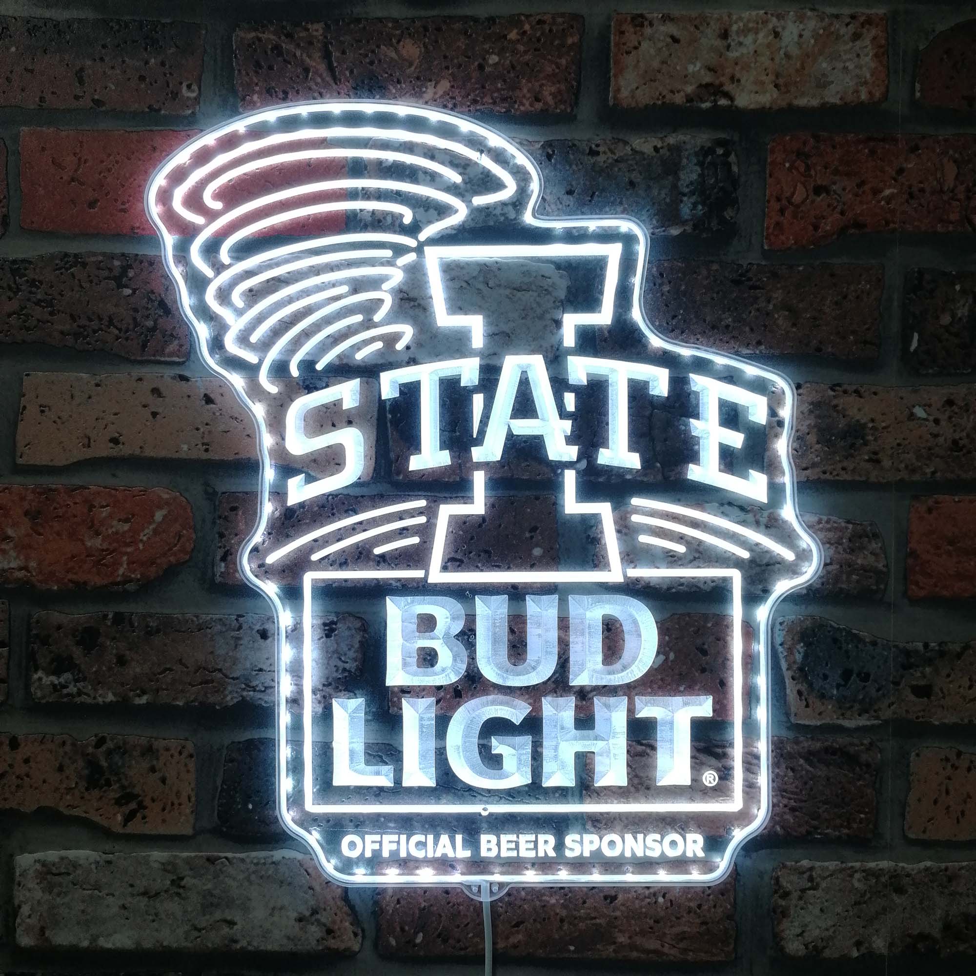 Bud Light & Iowa State Cyclones Dynamic RGB Edge Lit LED Sign