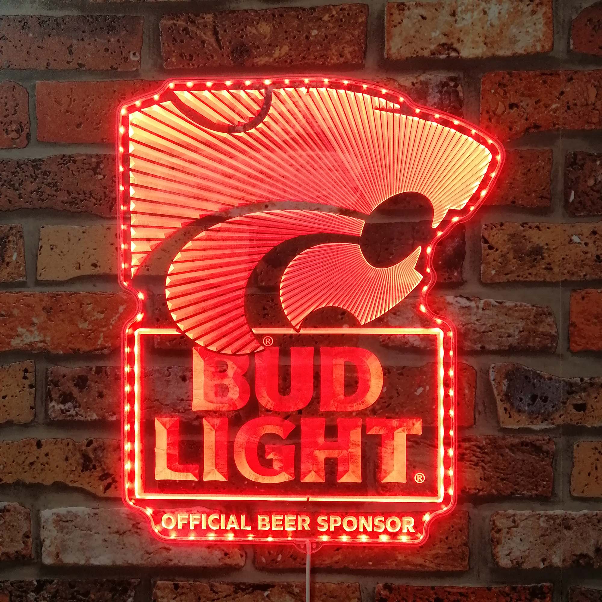 Bud Light & Kansas State Wildcats Dynamic RGB Edge Lit LED Sign