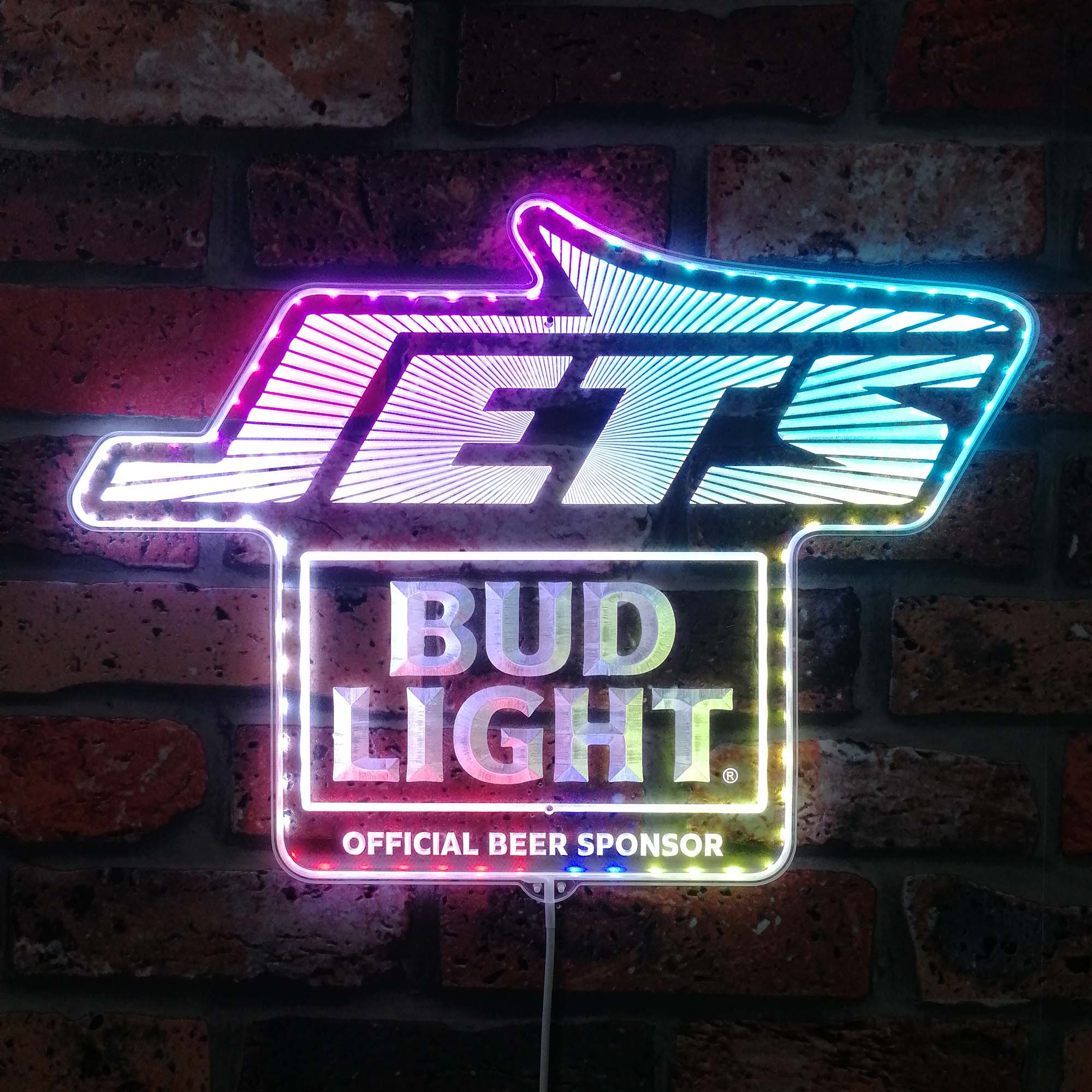 Bud Light New York Jets Dynamic RGB Edge Lit LED Sign