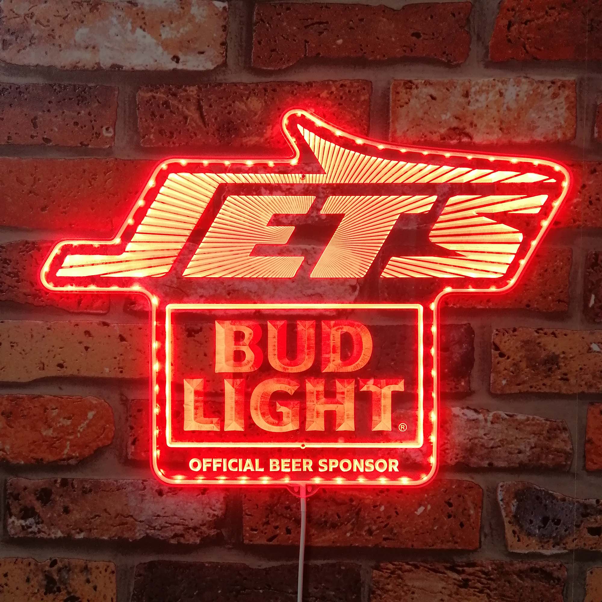 Bud Light New York Jets Dynamic RGB Edge Lit LED Sign