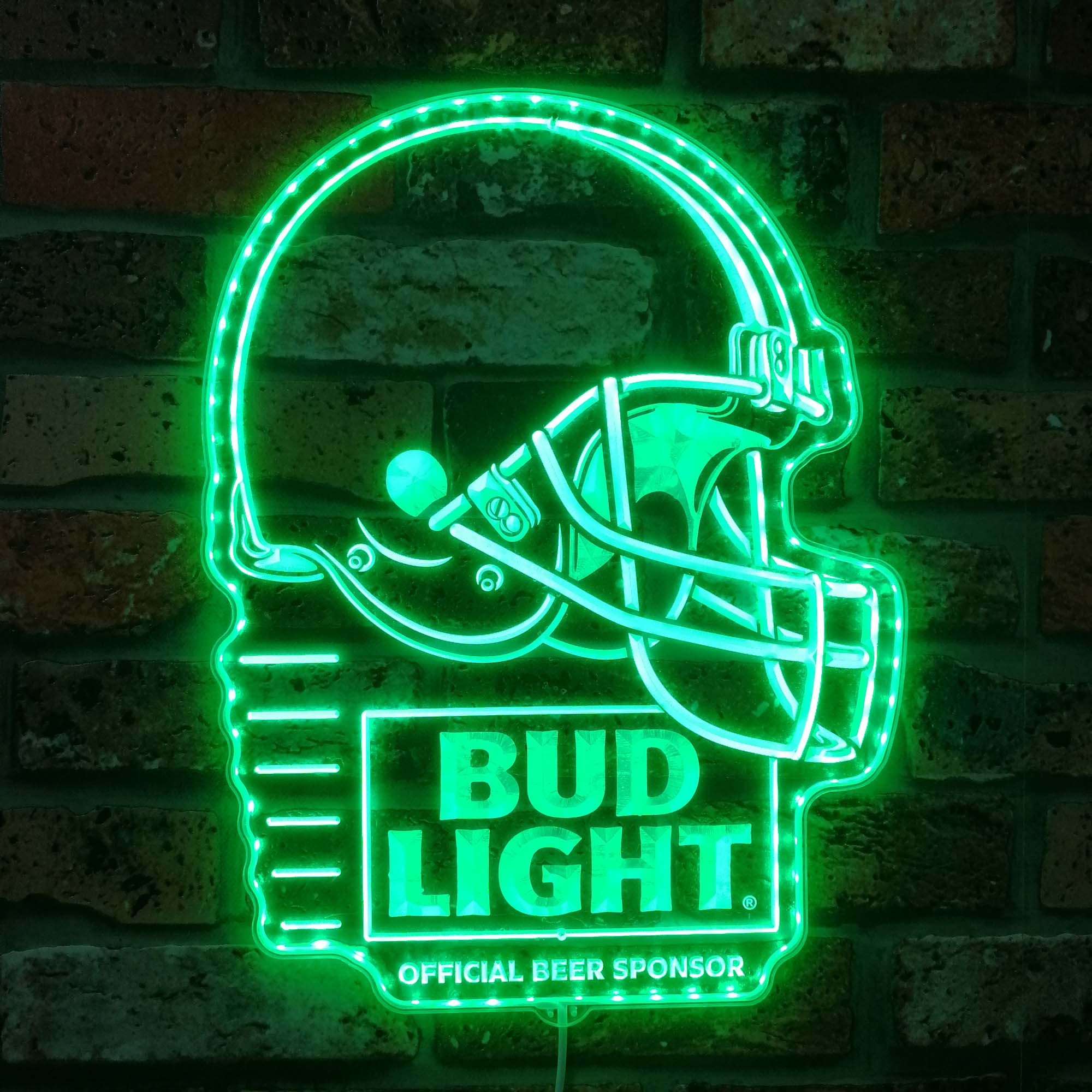 Bud Light & Cleveland Browns Dynamic RGB Edge Lit LED Sign