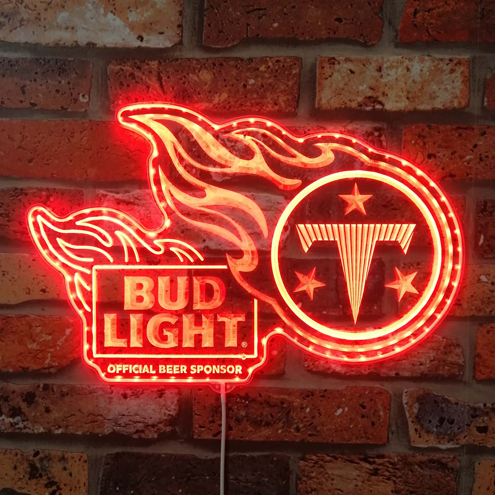 Bud Light Tennessee Titans Dynamic RGB Edge Lit LED Sign