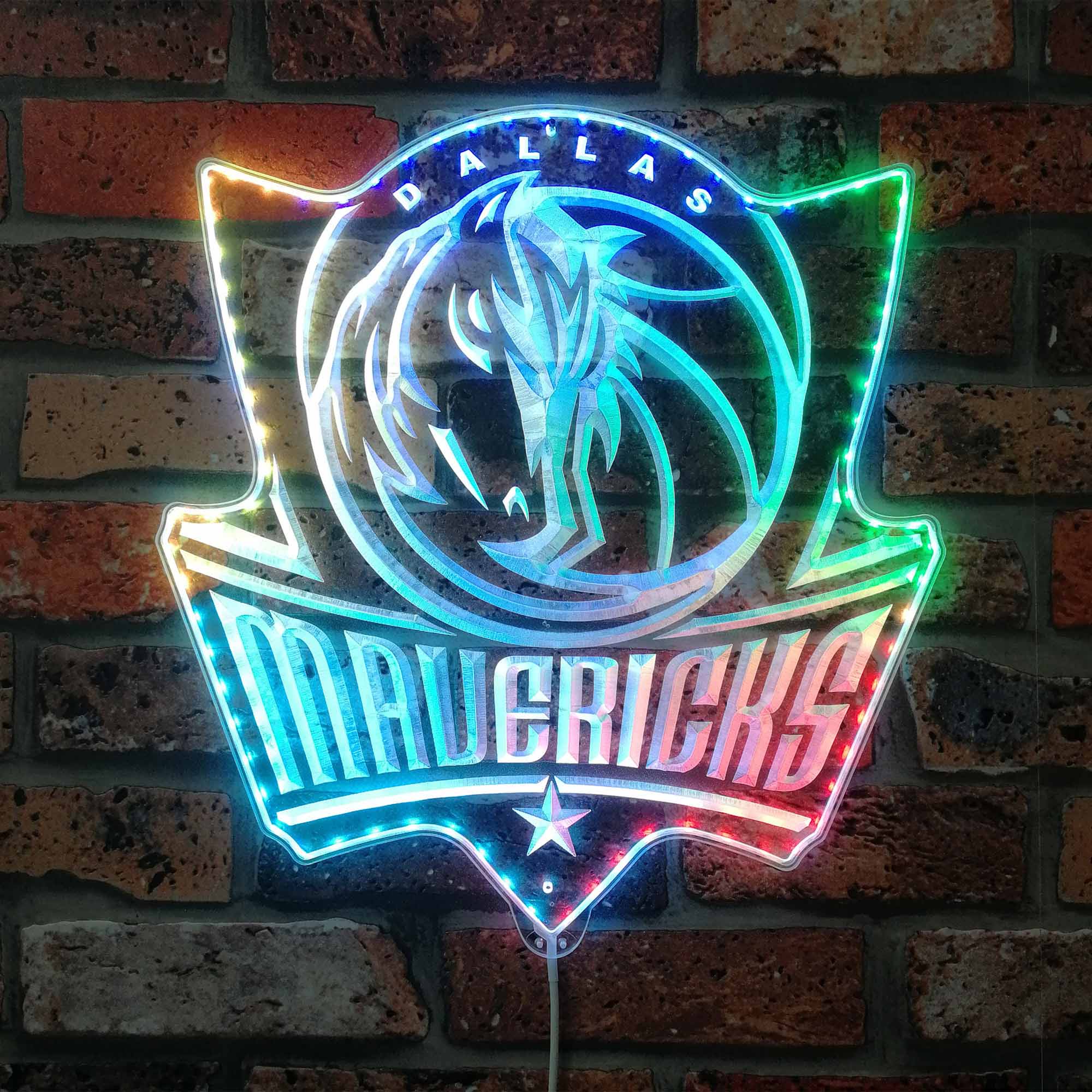 Dallas Mavericks Dynamic RGB Edge Lit LED Sign