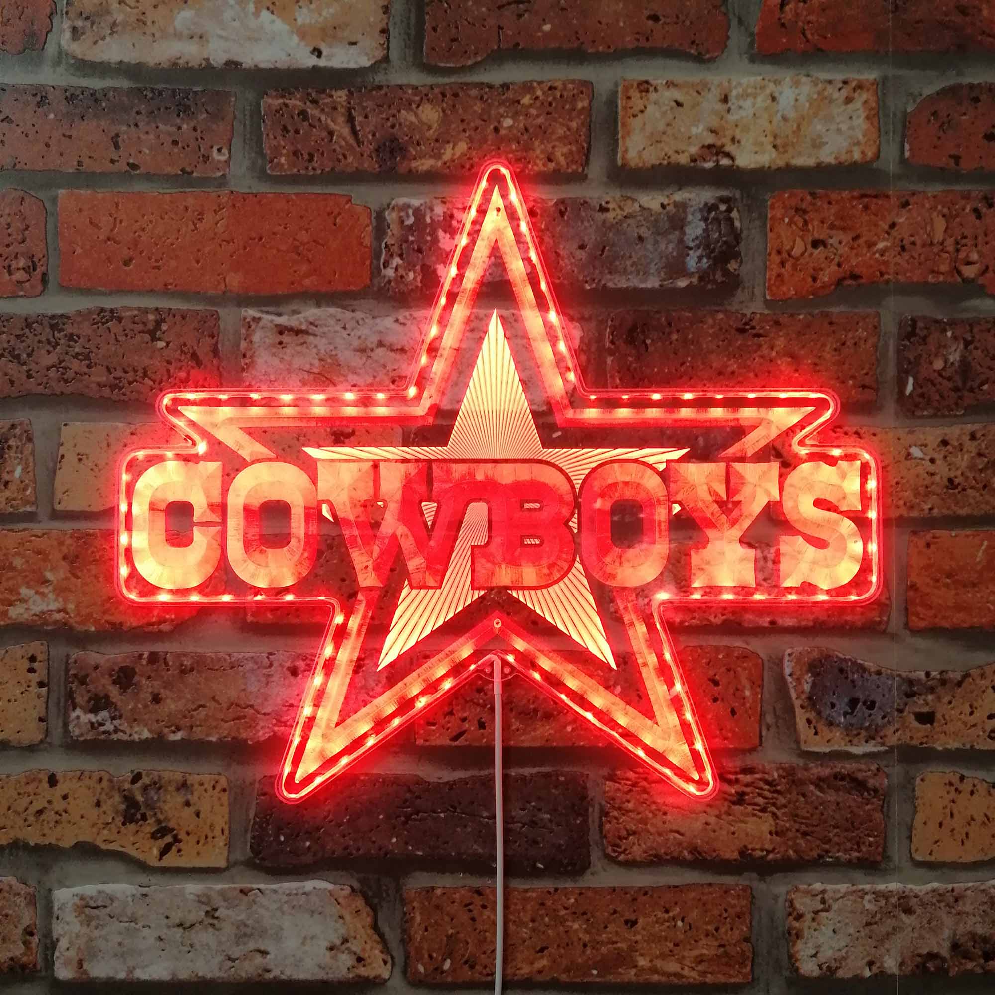 Dallas Cowboys Dynamic RGB Edge Lit LED Sign