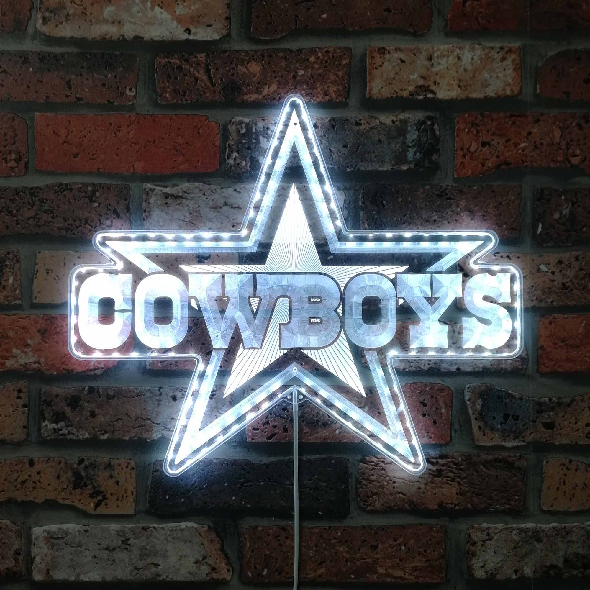 Dallas Cowboys Dynamic RGB Edge Lit LED Sign