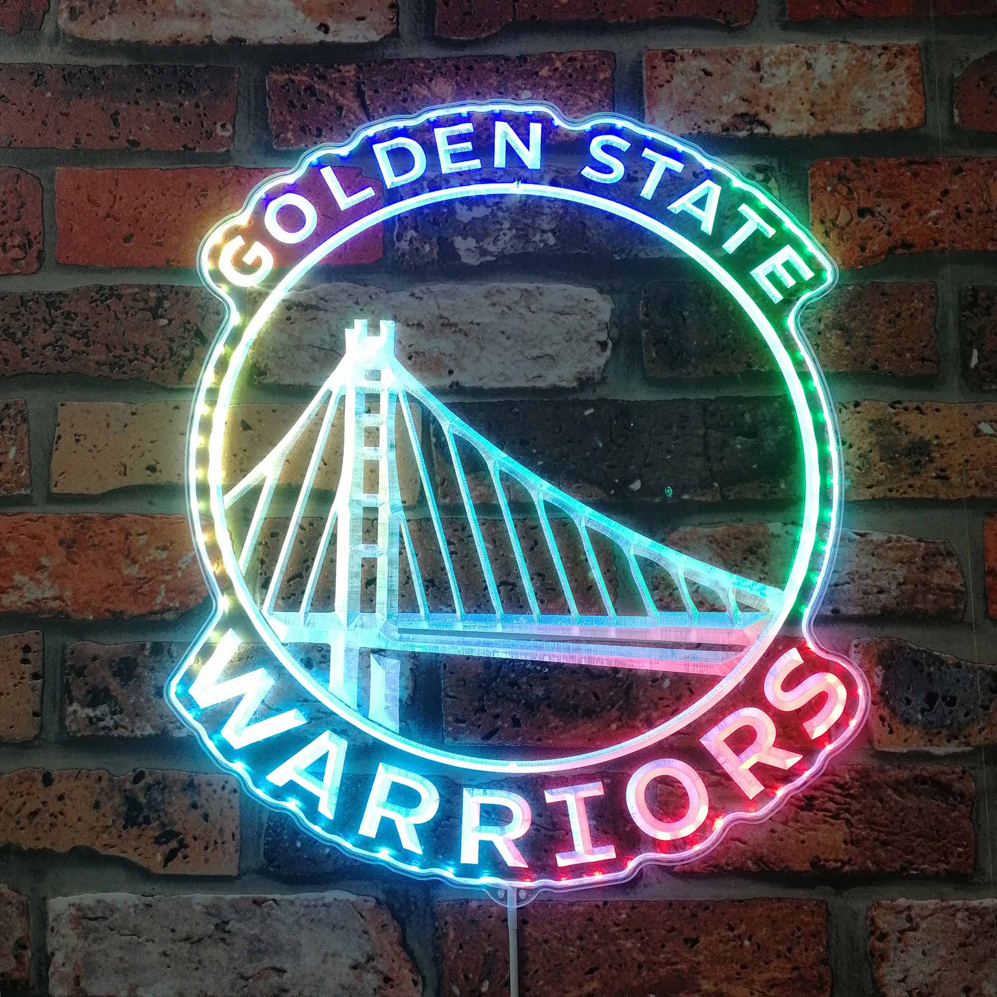 Golden State warriors Dynamic RGB Edge Lit LED Sign