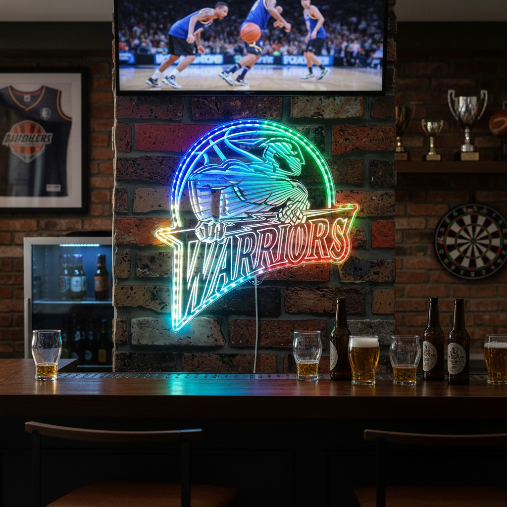 Golden State warriors Neon LED Sign with Dynamic RGB Colors