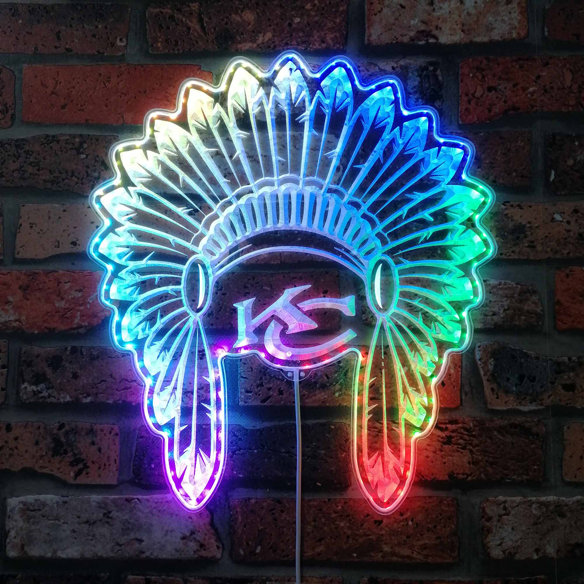 Kansas City Chiefs Dynamic RGB Edge Lit LED Sign