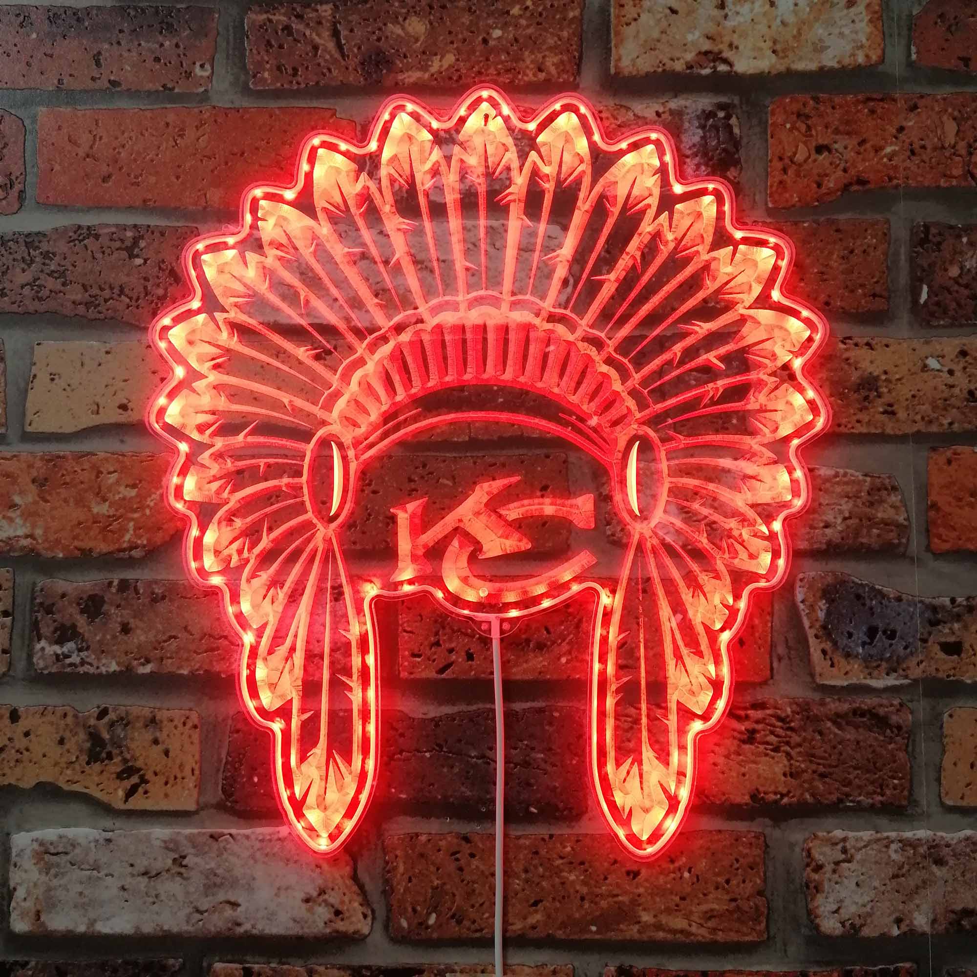 Kansas City Chiefs Dynamic RGB Edge Lit LED Sign