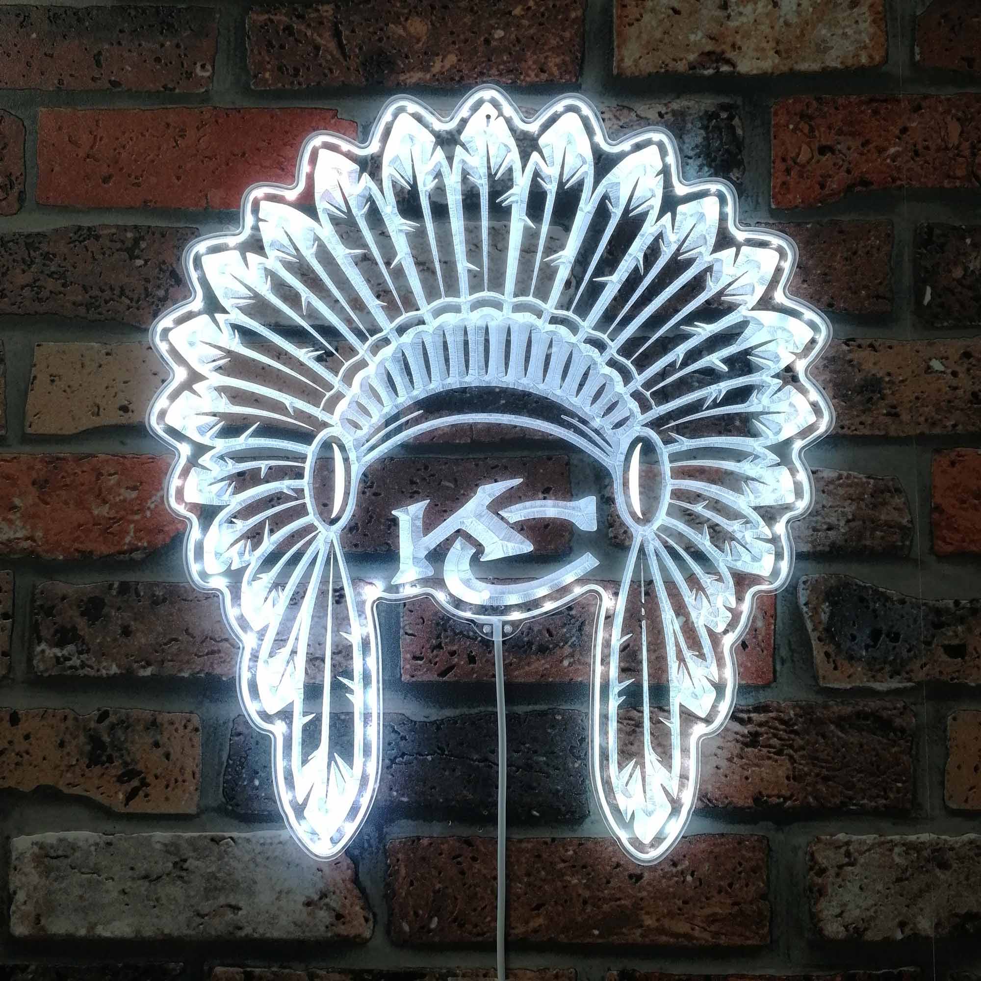 Kansas City Chiefs Dynamic RGB Edge Lit LED Sign