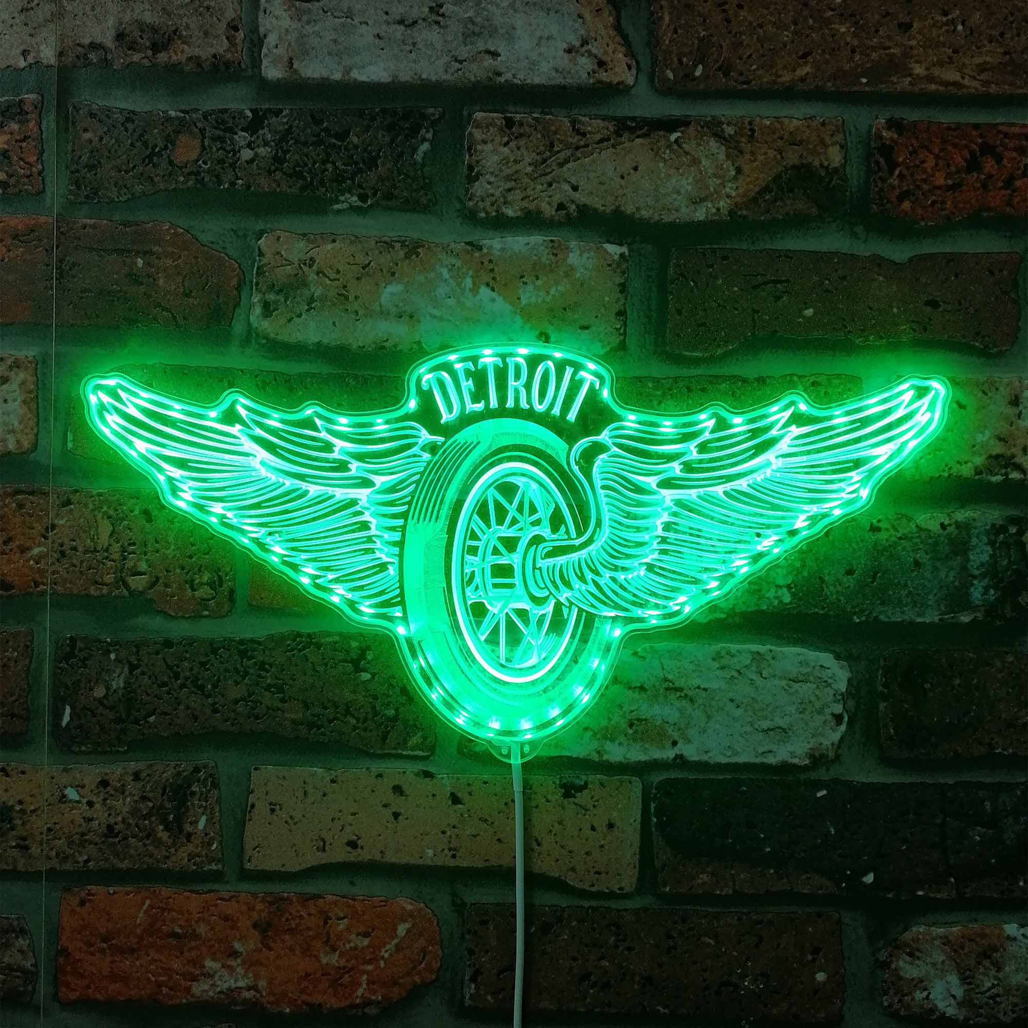 Detroit Red Wings Dynamic RGB Edge Lit LED Sign