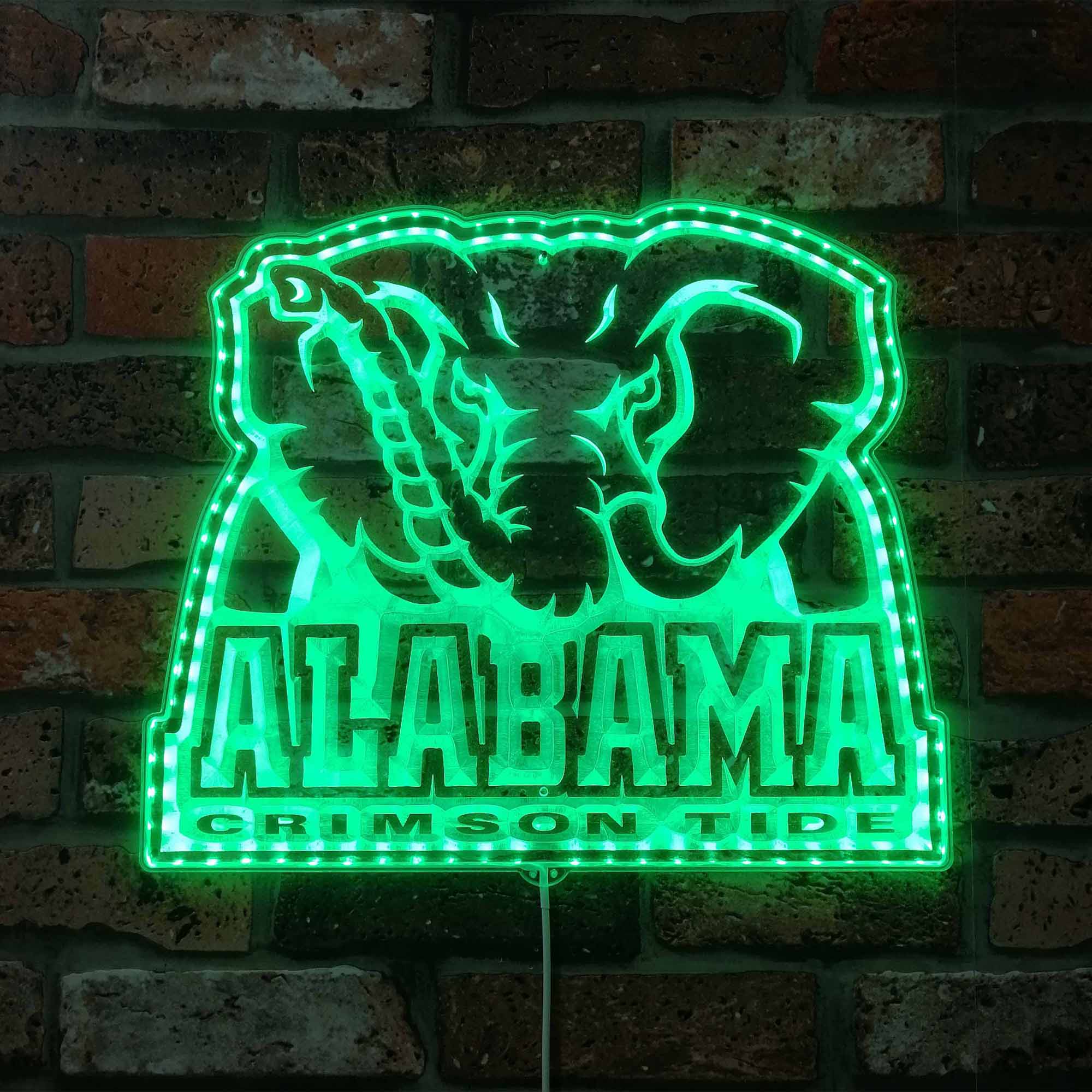 Alabama Crimson Tide Dynamic RGB Edge Lit LED Sign