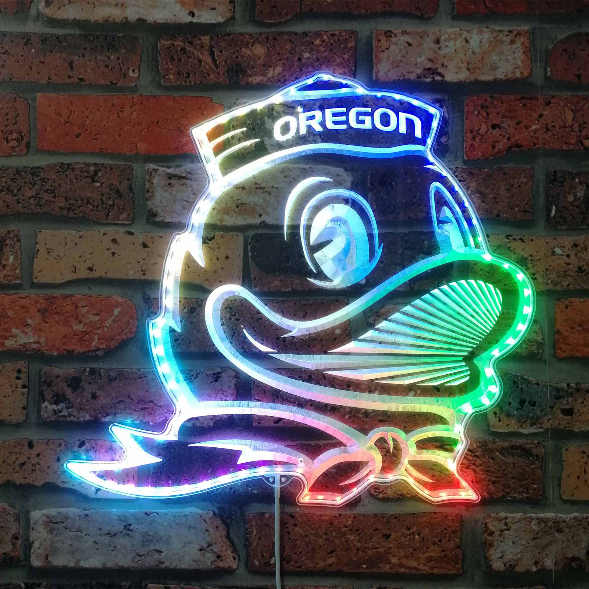 Oregon Ducks Dynamic RGB Edge Lit LED Sign